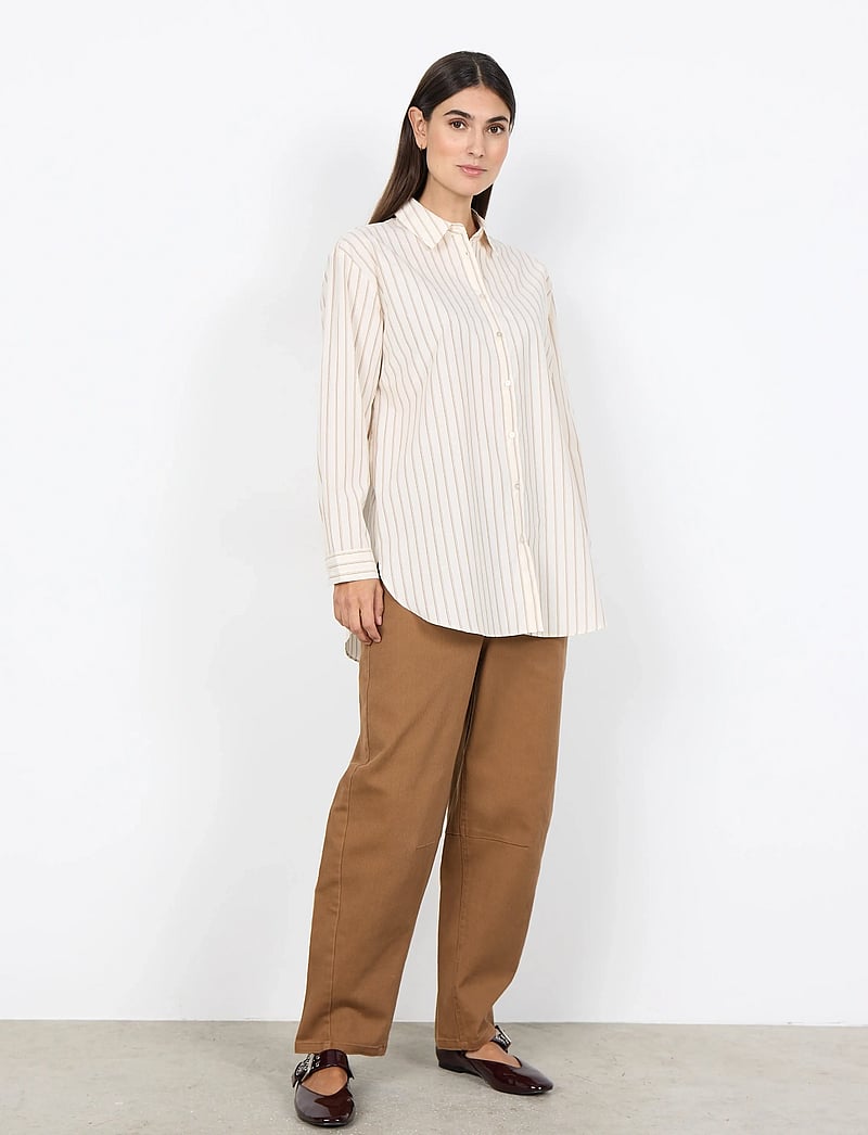 Soyaconcept - SC-BARDOT - langärmlige hemden - 1620 cream combi - 3