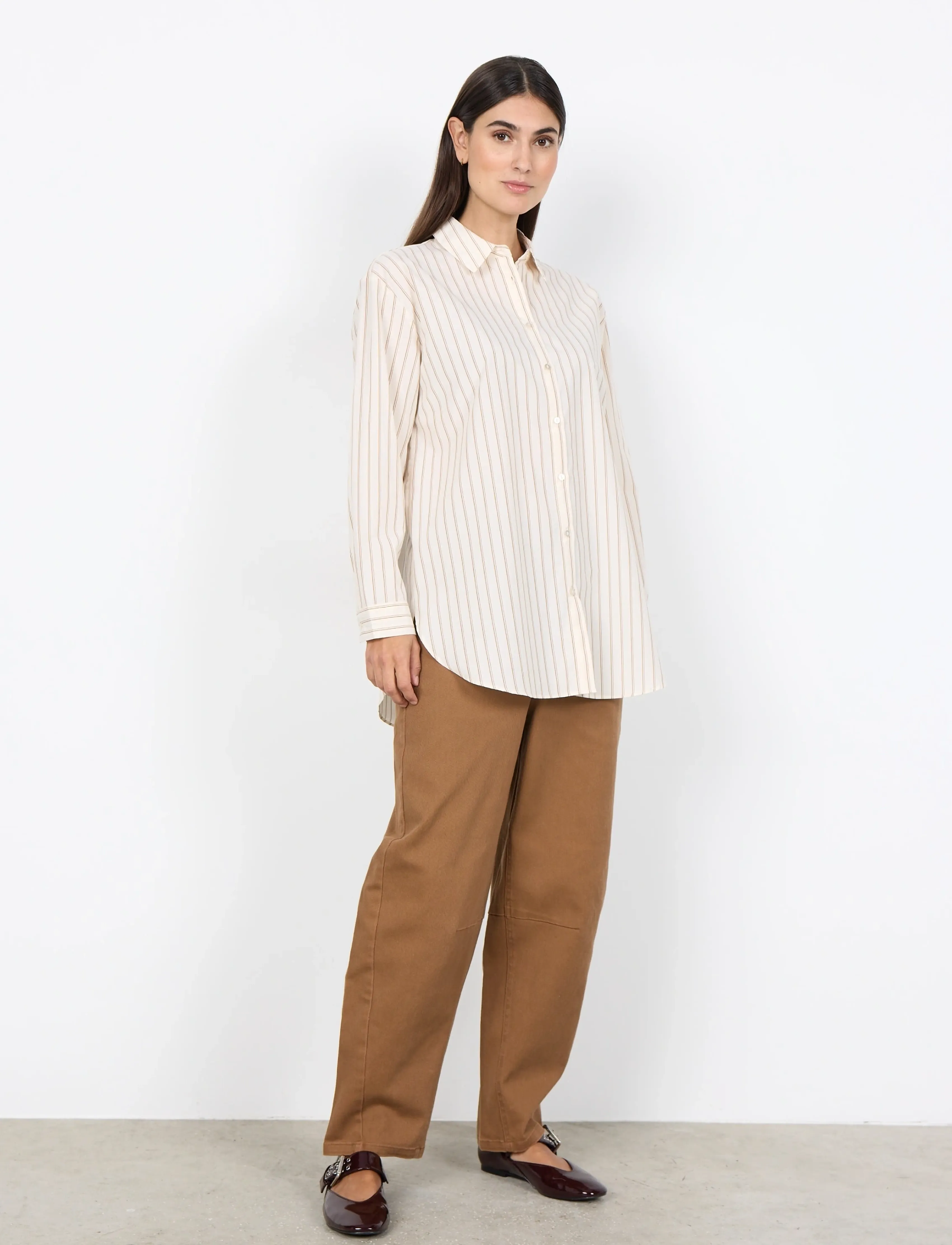 Soyaconcept - SC-BARDOT - marškiniai ilgomis rankovėmis - 1620 cream combi - 3