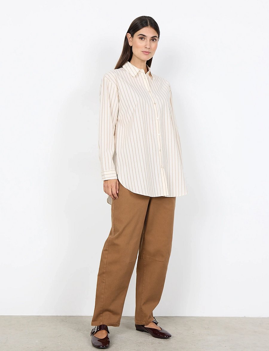 Soyaconcept - SC-BARDOT - langärmlige hemden - 1620 cream combi - 3