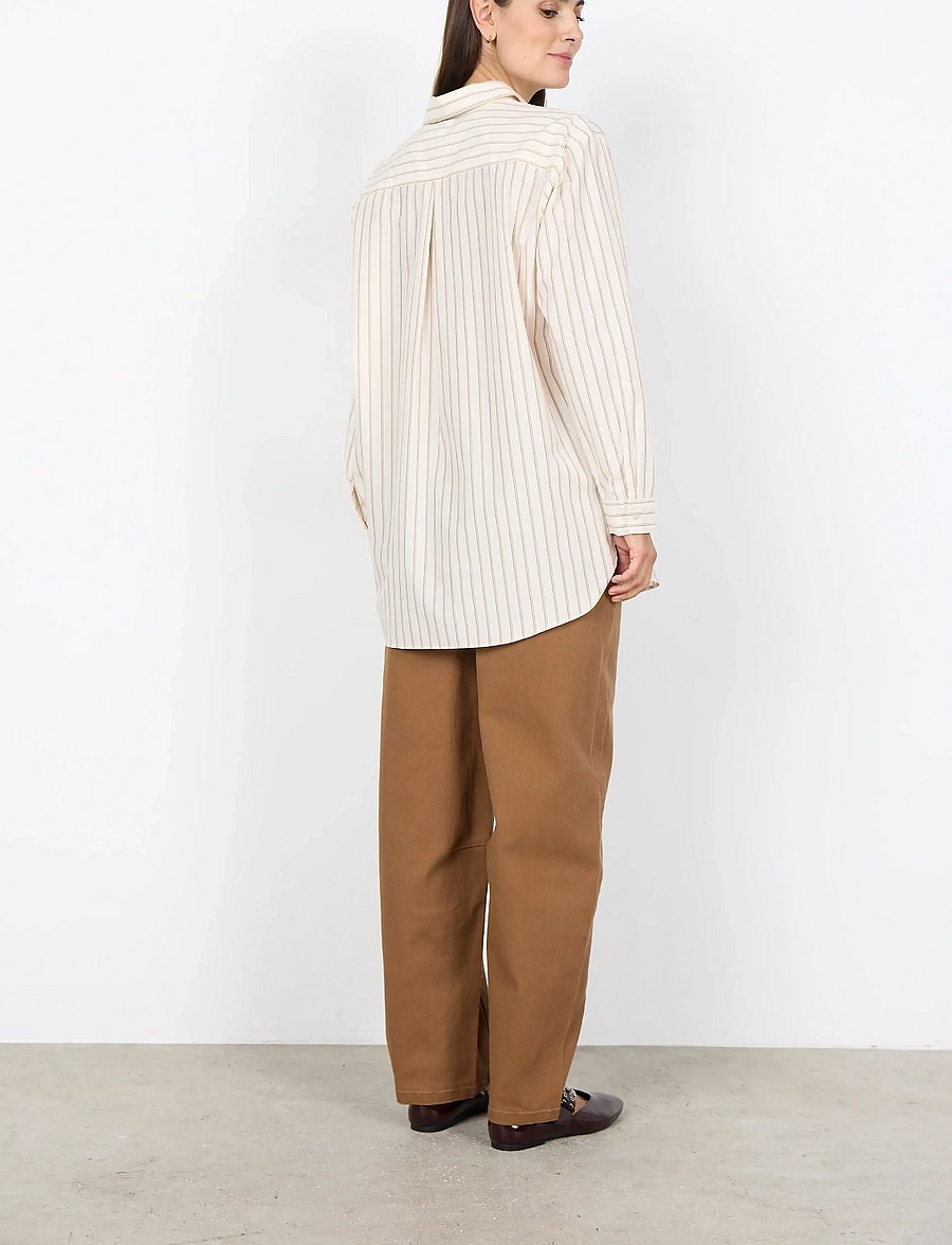 Soyaconcept - SC-BARDOT - langärmlige hemden - 1620 cream combi - 4