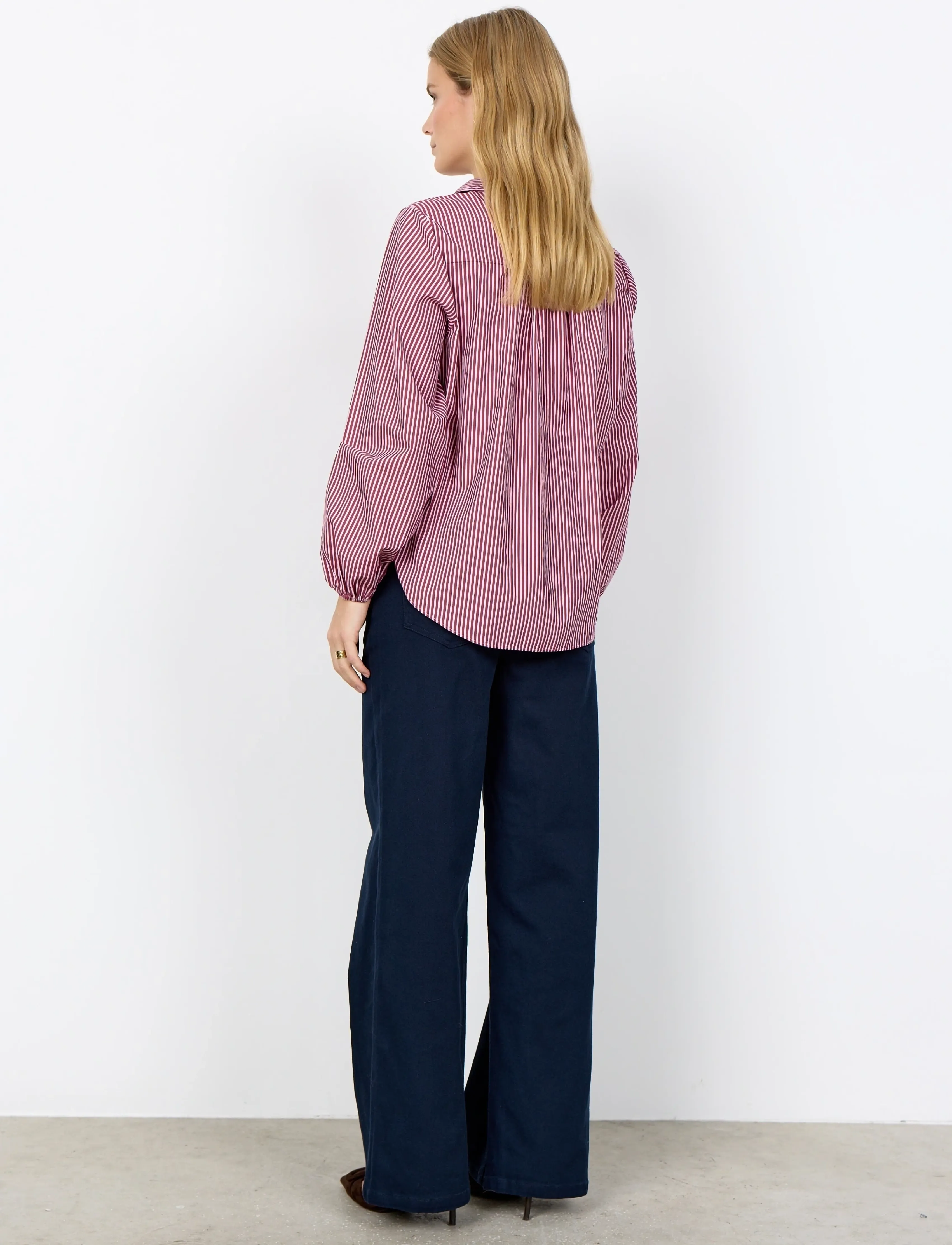 Soyaconcept - SC-BELINDA - pikkade varrukatega särgid - 4470c dk. red combi - 4