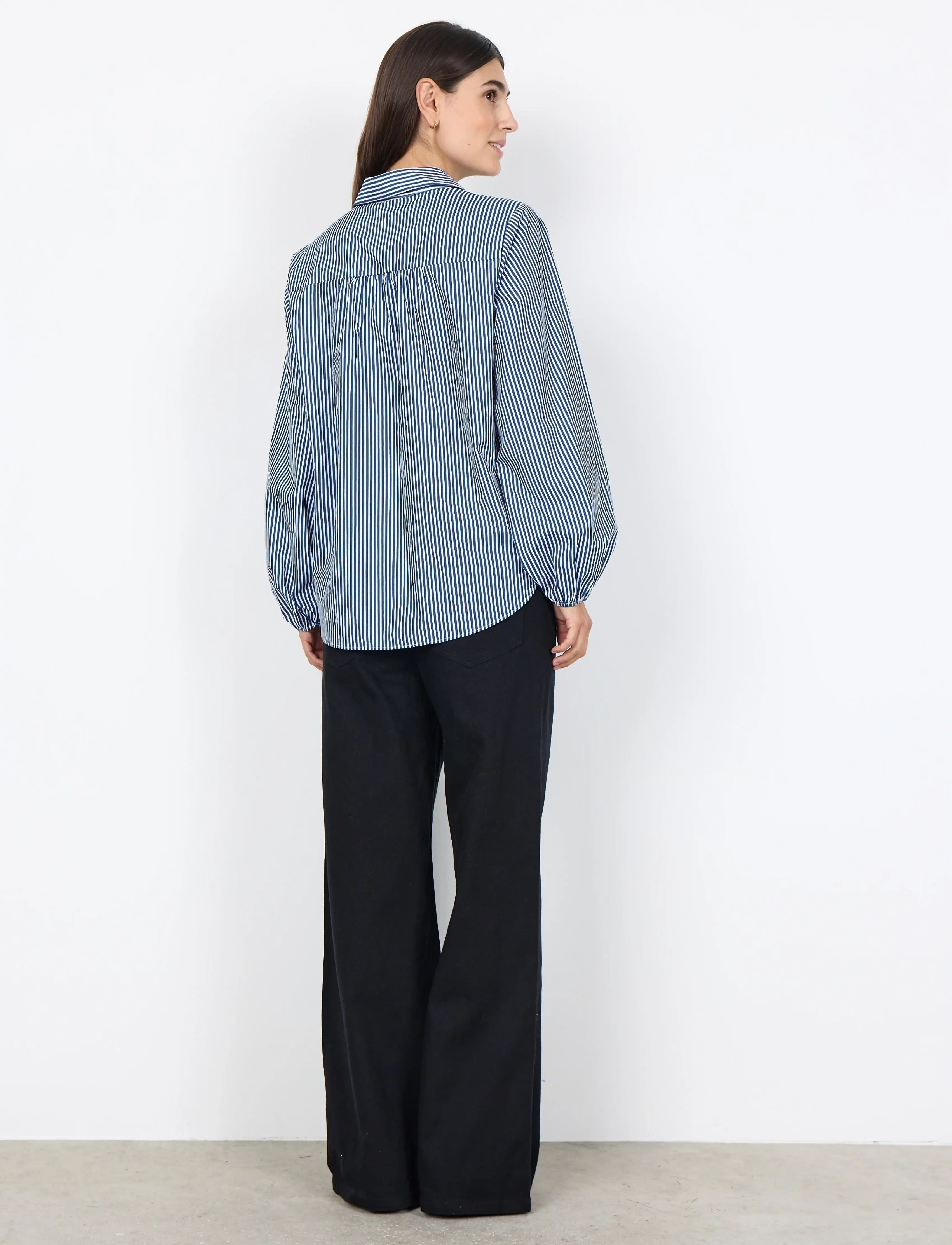 Soyaconcept - SC-BELINDA - pikkade varrukatega pluusid - 6910 navy combi - 4