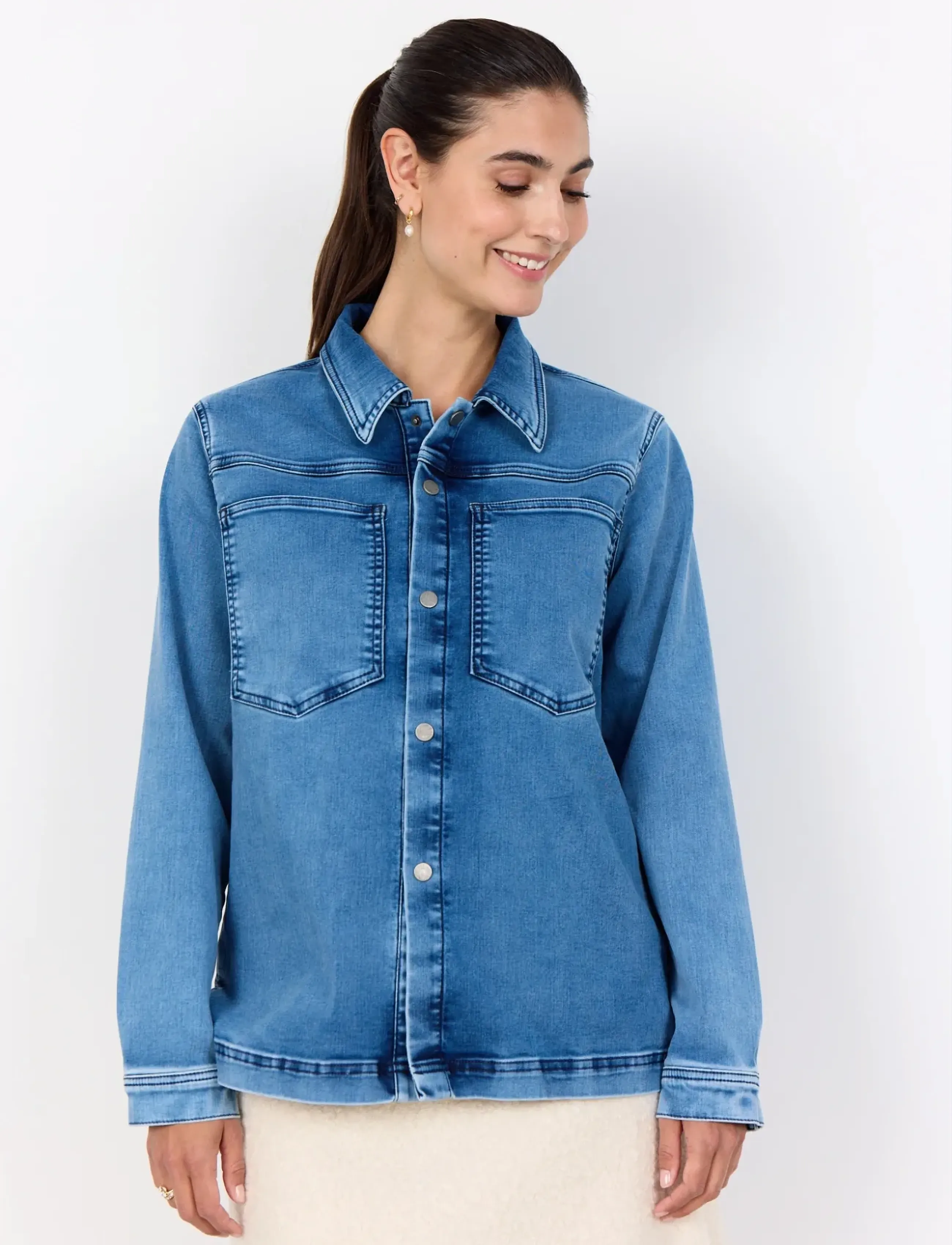 Soyaconcept Sc-Nadira, XXL, Blue, Skjorter > Denim-Skjorter, Dame