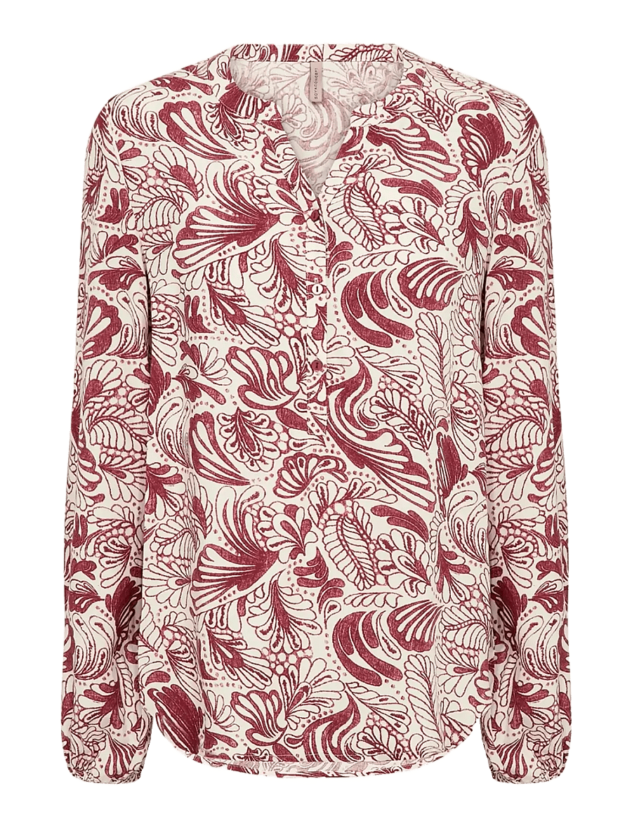 Soyaconcept - SC-BAYAN - palaidinės ilgomis rankovėmis - 4470c dk. red combi - 1