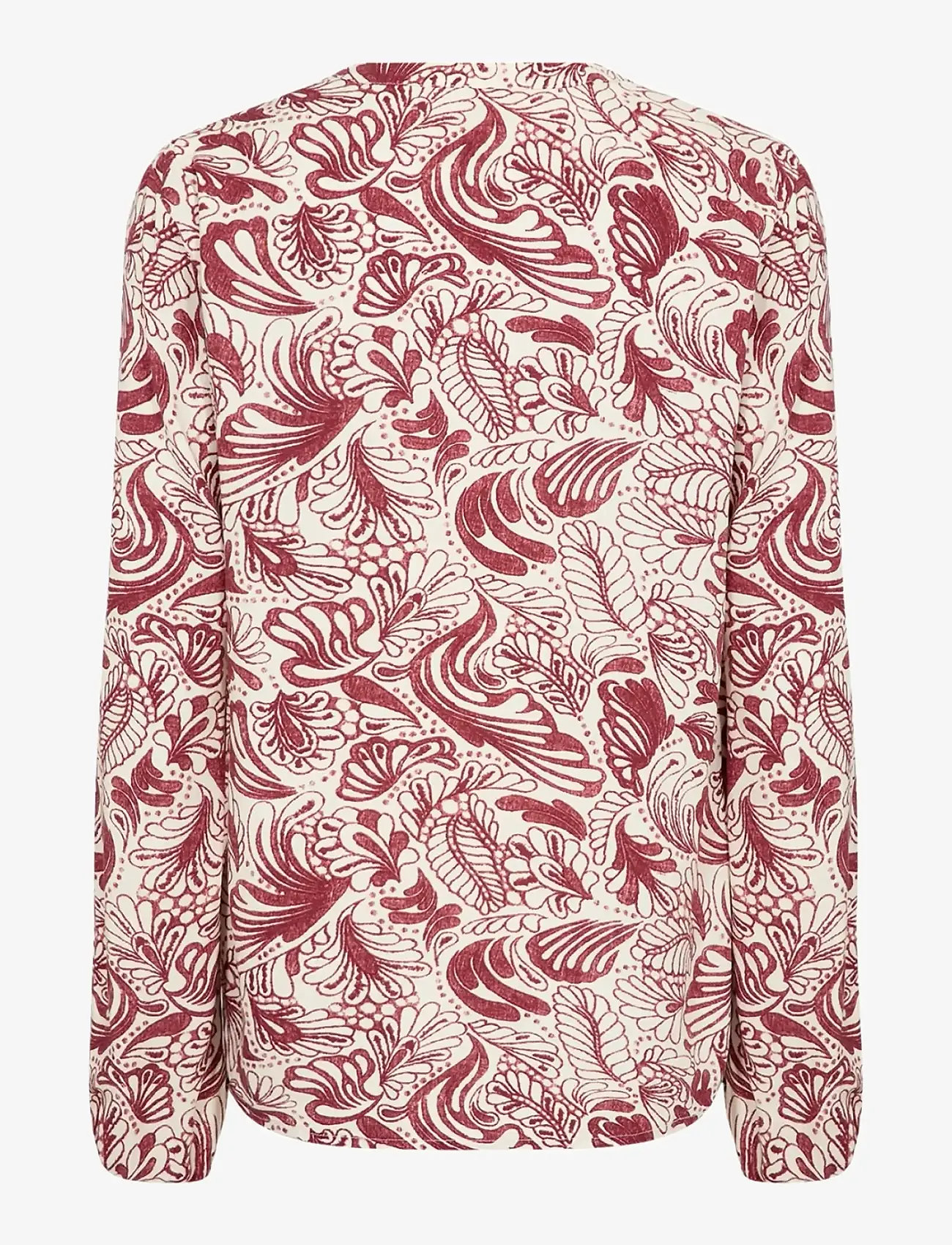 Soyaconcept - SC-BAYAN - langerma blússur - 4470c dk. red combi - 2