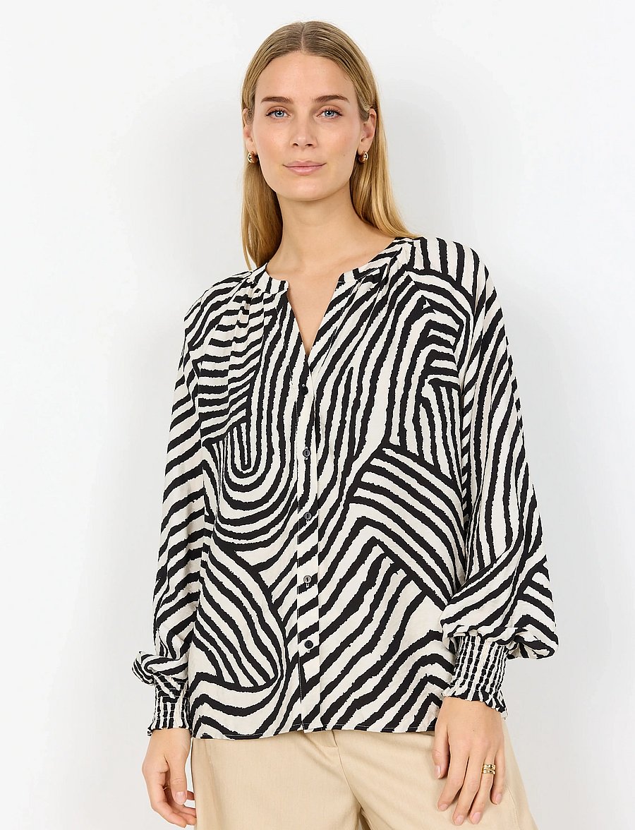 Soyaconcept - SC-BECCA - langärmlige hemden - 9999 black combi - 0
