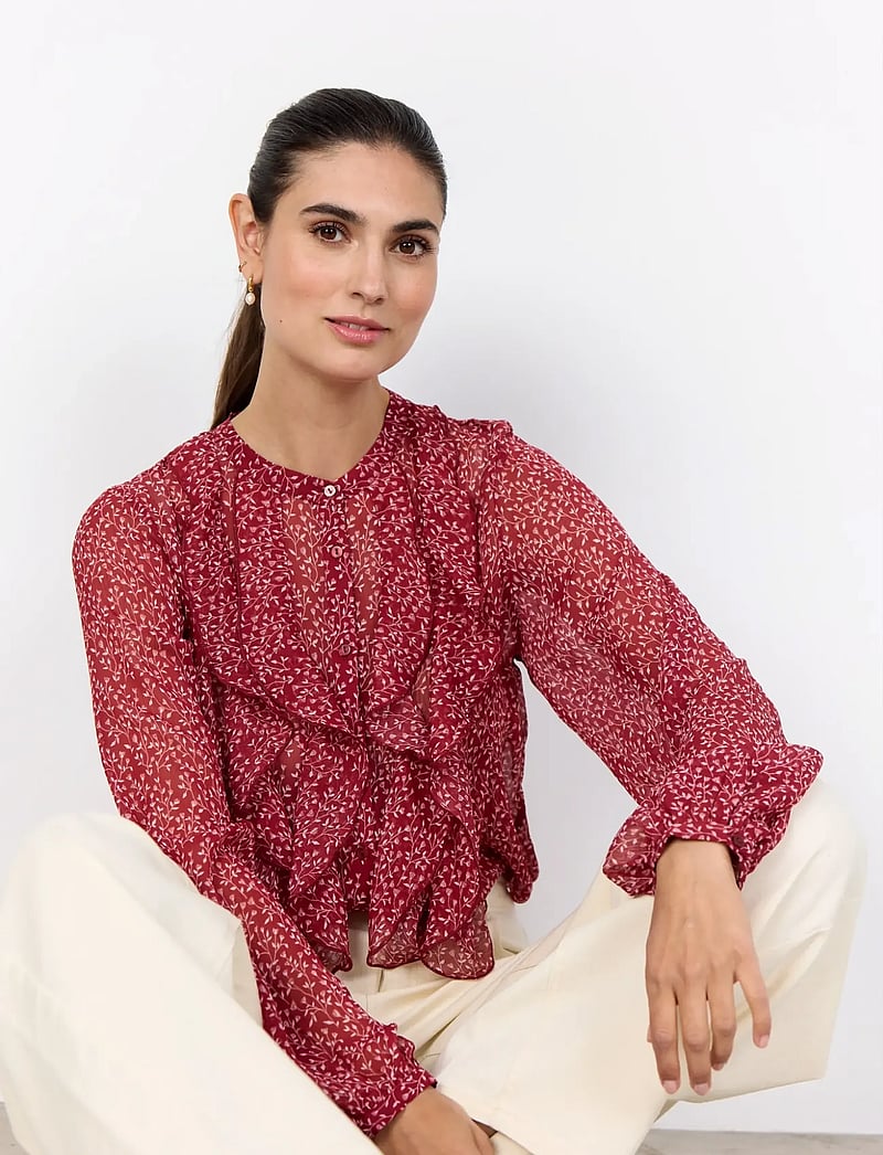 Soyaconcept - SC-BEBBIE - långärmade skjortor - 4470c dk. red combi - 0