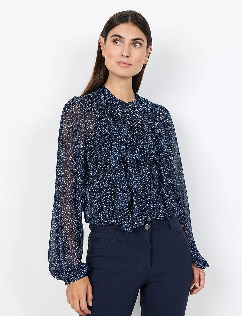 Soyaconcept - SC-BEBBIE - långärmade skjortor - 6910 navy combi - 0