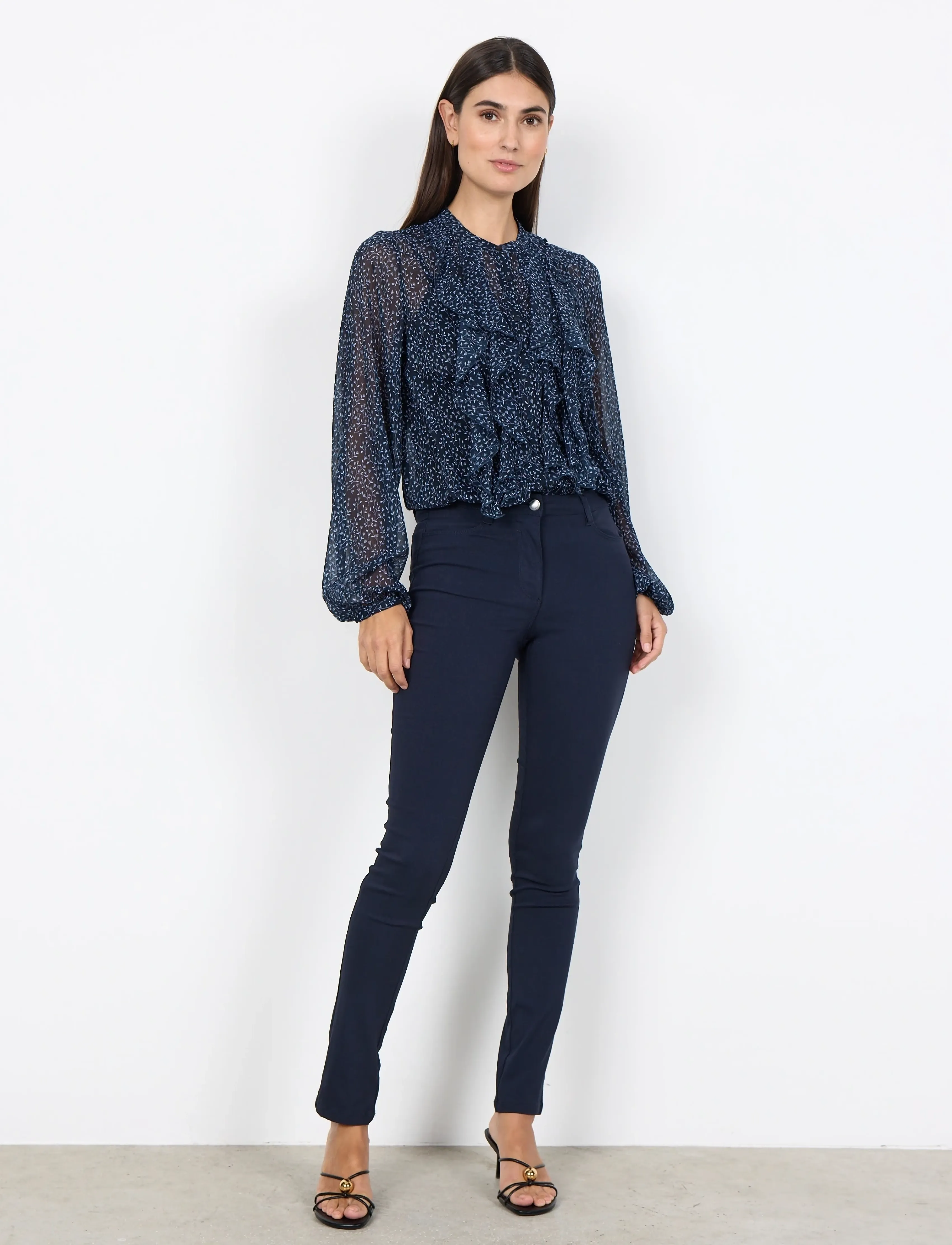 Soyaconcept - SC-BEBBIE - langärmlige blusen - 6910 navy combi - 3