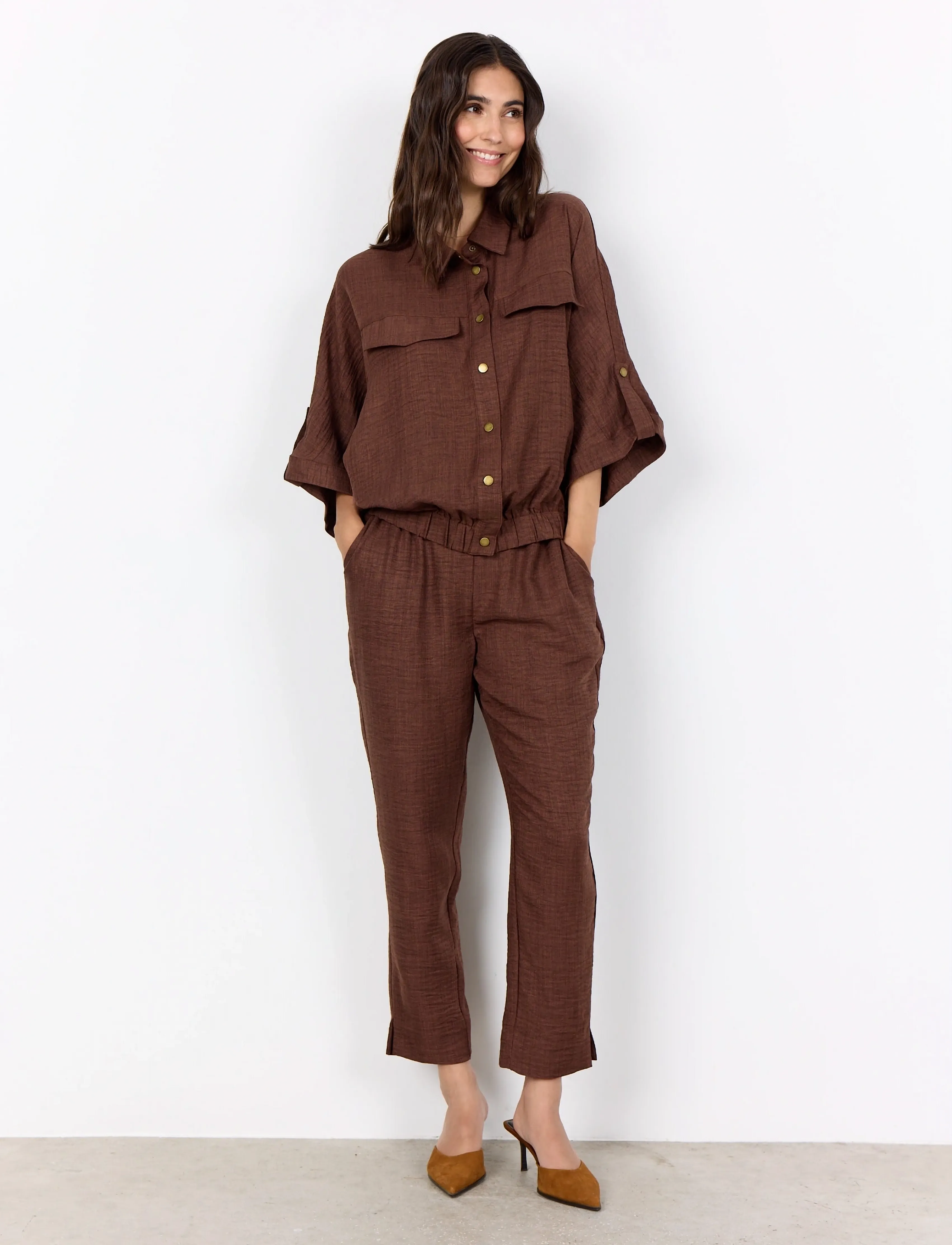 Soyaconcept - SC-CHARISSA - langærmede bluser - 8900 rocky road - 3