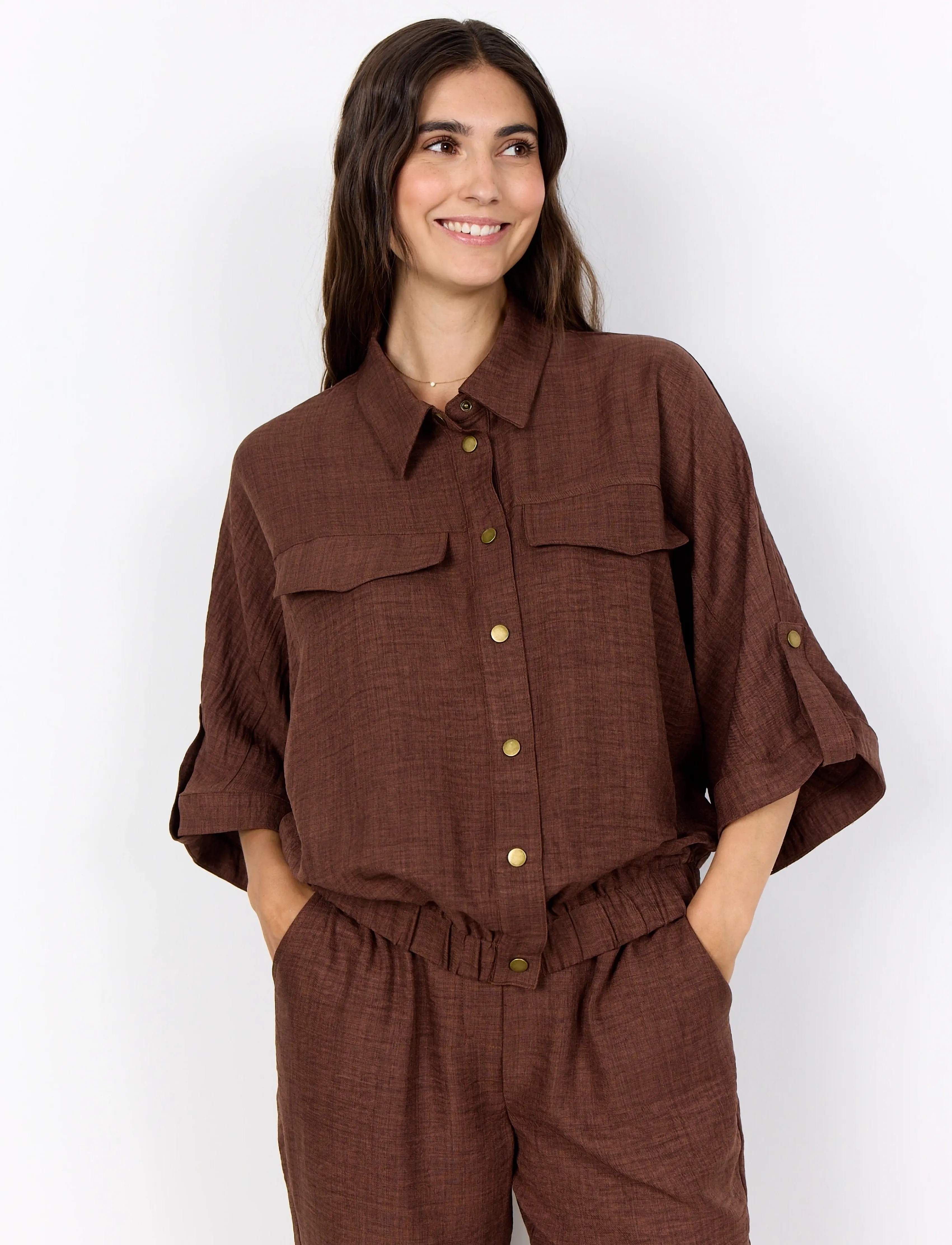 Soyaconcept - SC-CHARISSA - langærmede bluser - 8900 rocky road - 5