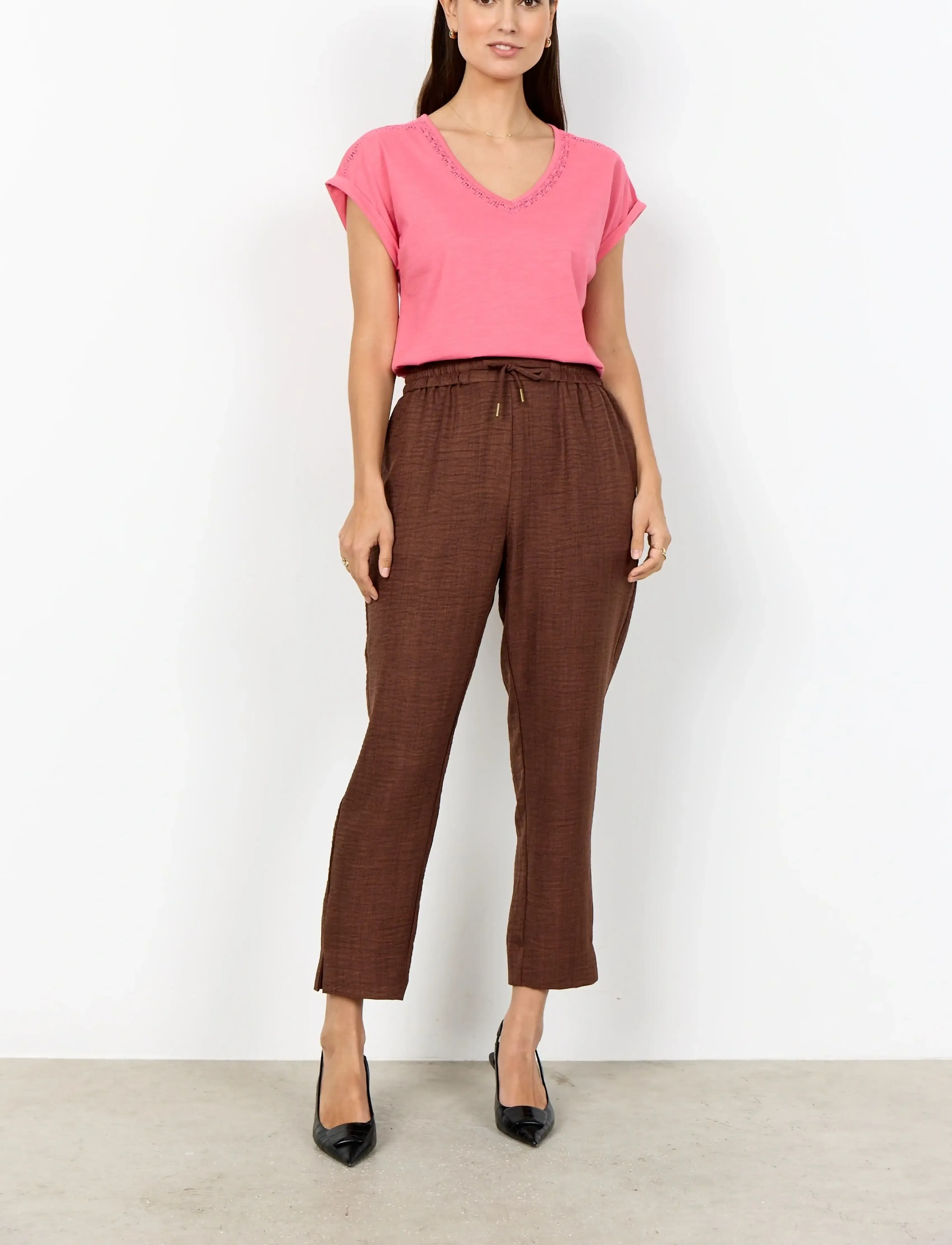 Soyaconcept SC-CHARISSA - Byxor - 8900 ROCKY ROAD / brown