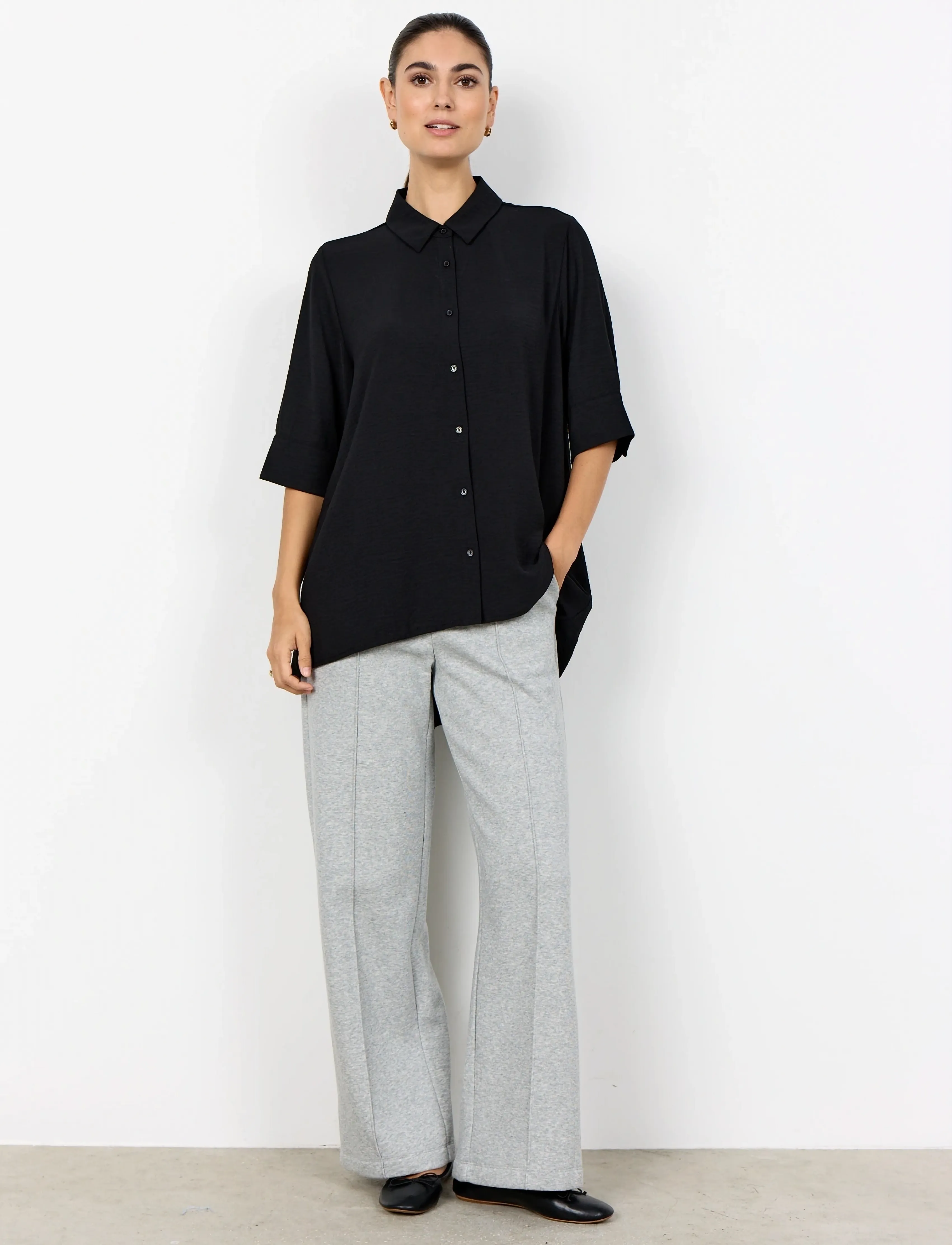 Soyaconcept - SC-CATH - kortærmede skjorter - 9999 black - 3