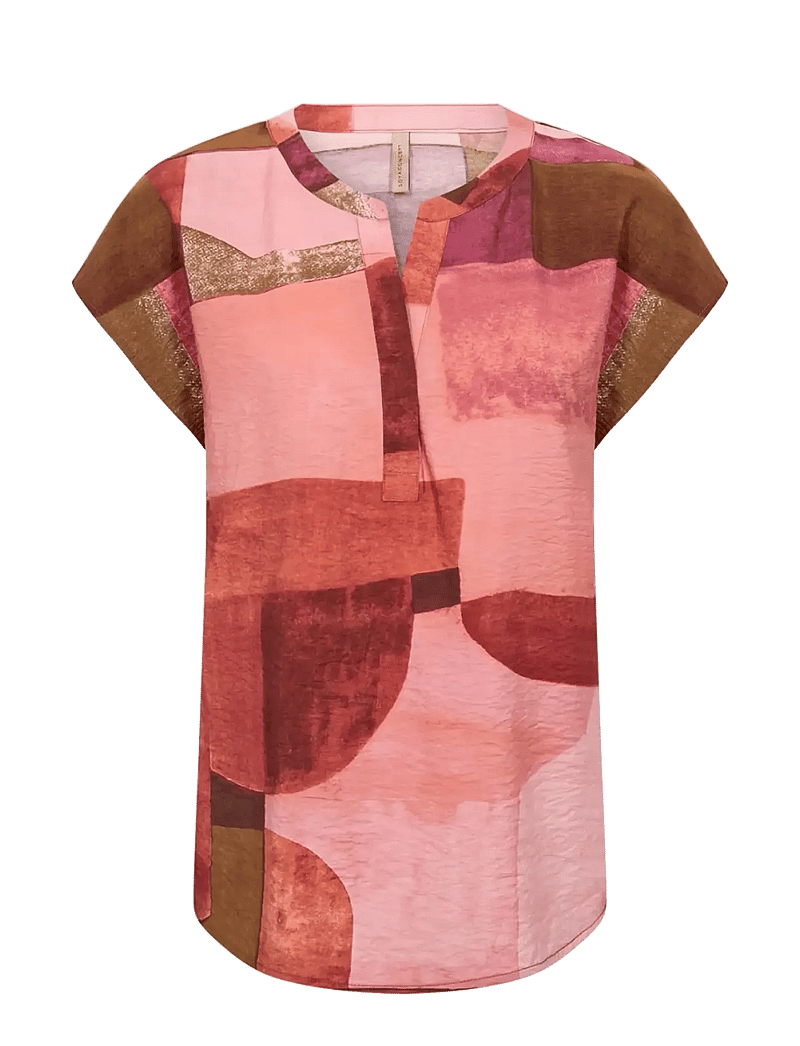 Soyaconcept - SC-CATANIA - kurzämlige blusen - 4390 rapture rose combi - 1