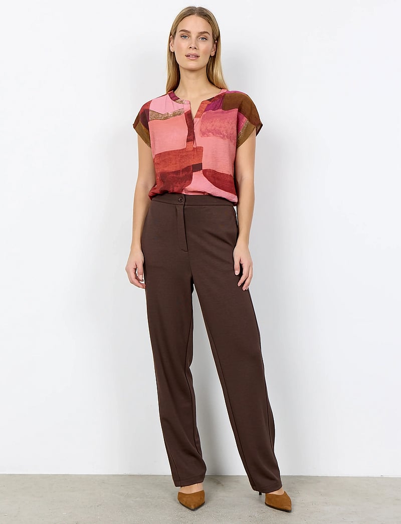 Soyaconcept - SC-CATANIA - kurzämlige blusen - 4390 rapture rose combi - 3