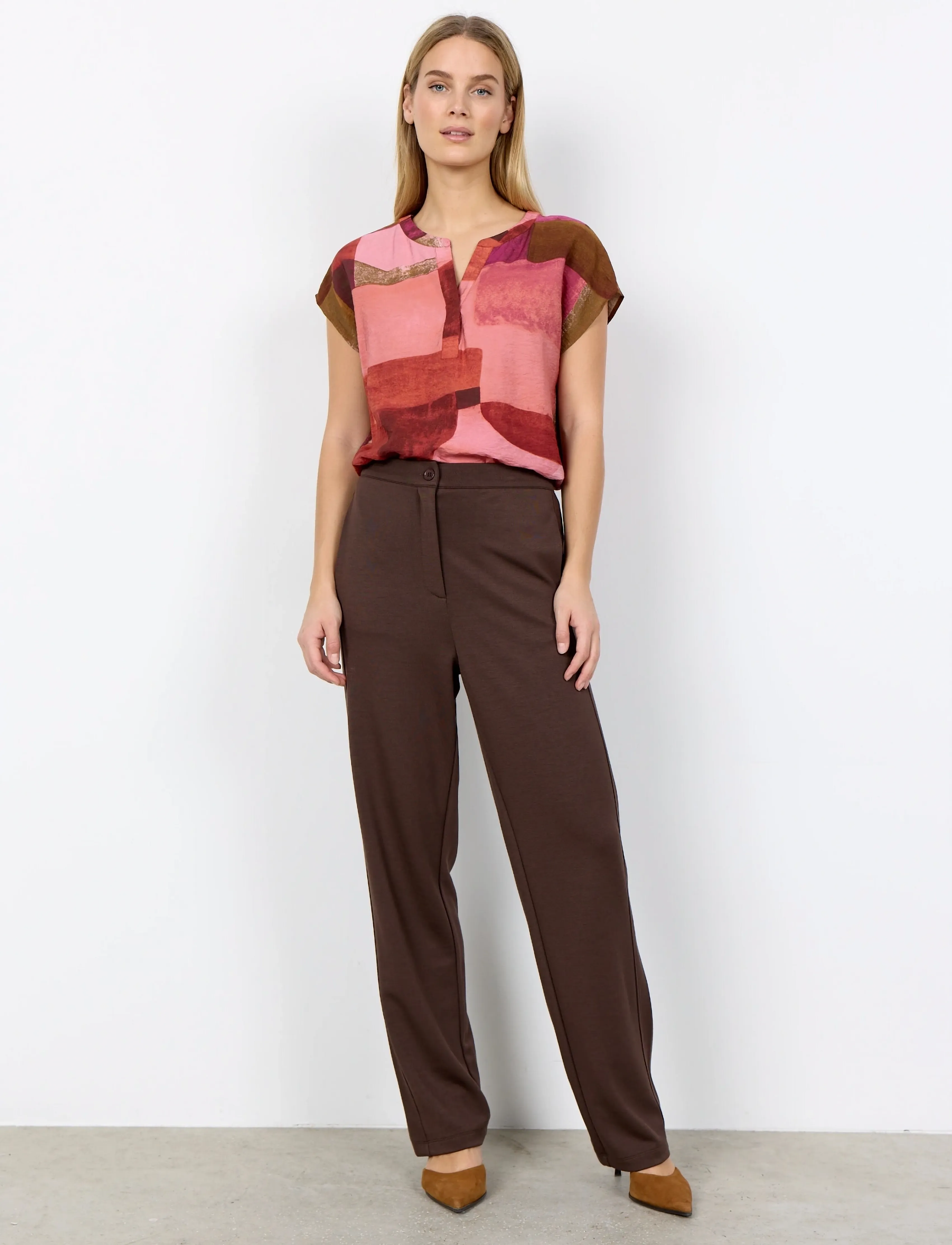 Soyaconcept - SC-CATANIA - kortärmade blusar - 4390 rapture rose combi - 3