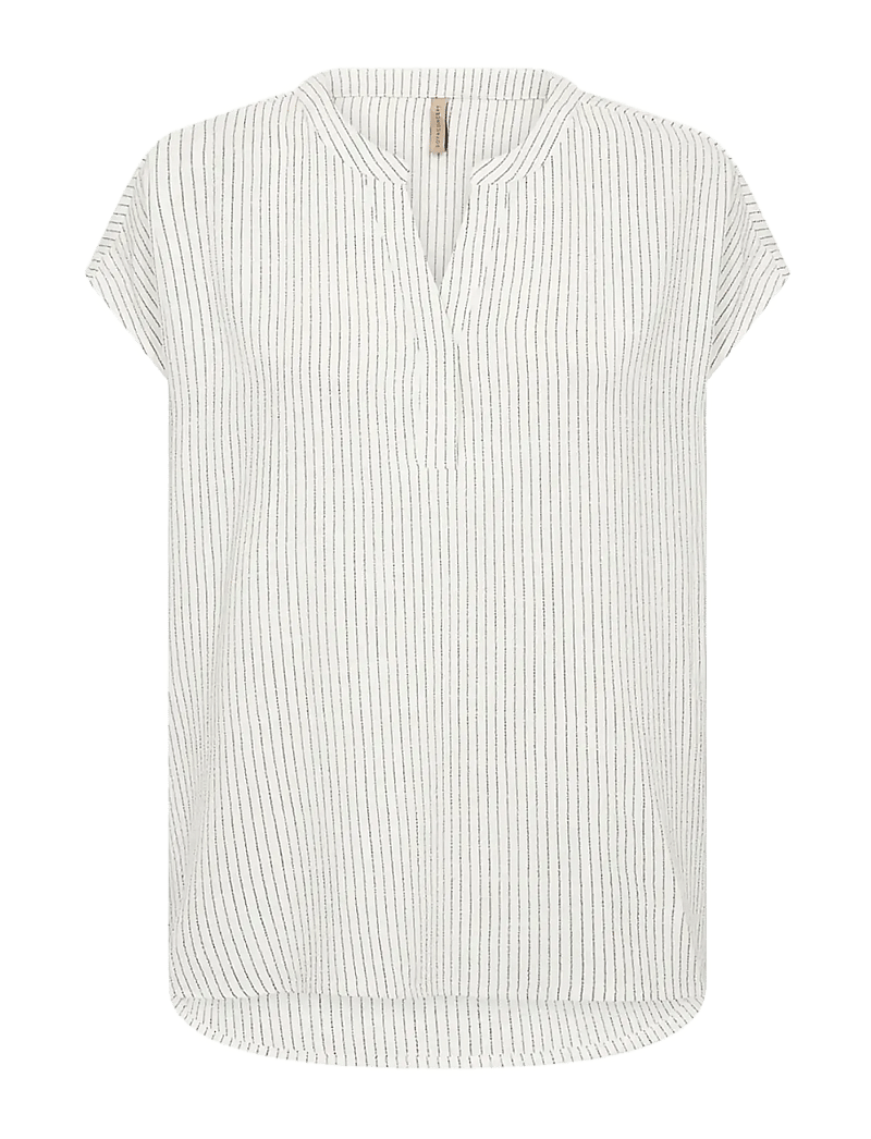 Soyaconcept - SC-CANNIE - kortærmede bluser - 1100 offwhite combi - 1
