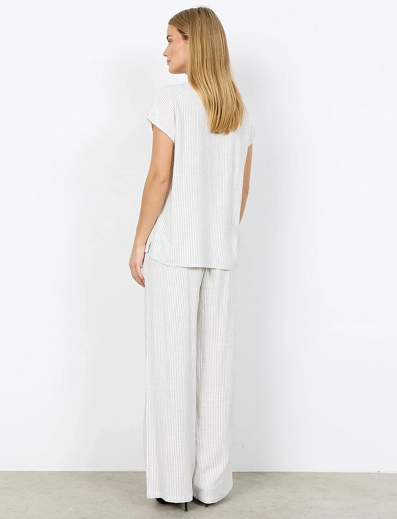 Soyaconcept - SC-CANNIE - kortærmede bluser - 1100 offwhite combi - 4