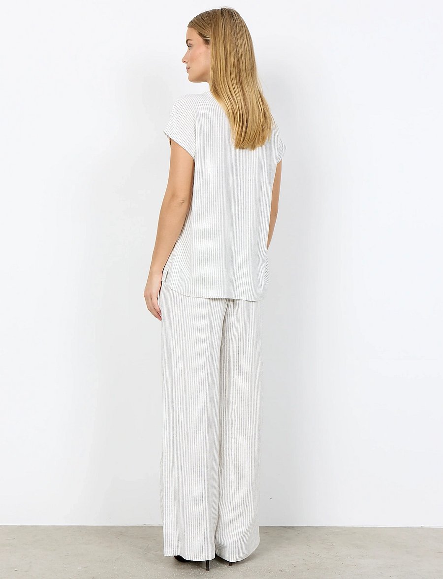 Soyaconcept - SC-CANNIE - kurzärmelige blusen - 1100 offwhite combi - 4