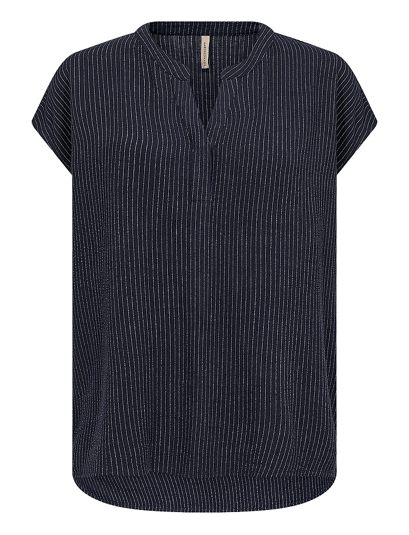 Soyaconcept - SC-CANNIE - kurzämlige blusen - 6910 navy combi - 1
