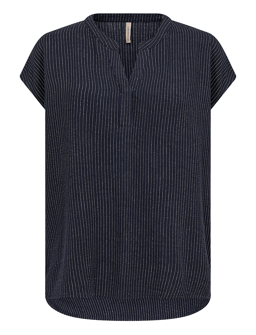 Soyaconcept - SC-CANNIE - lühikeste varrukatega pluusid - 6910 navy combi - 1