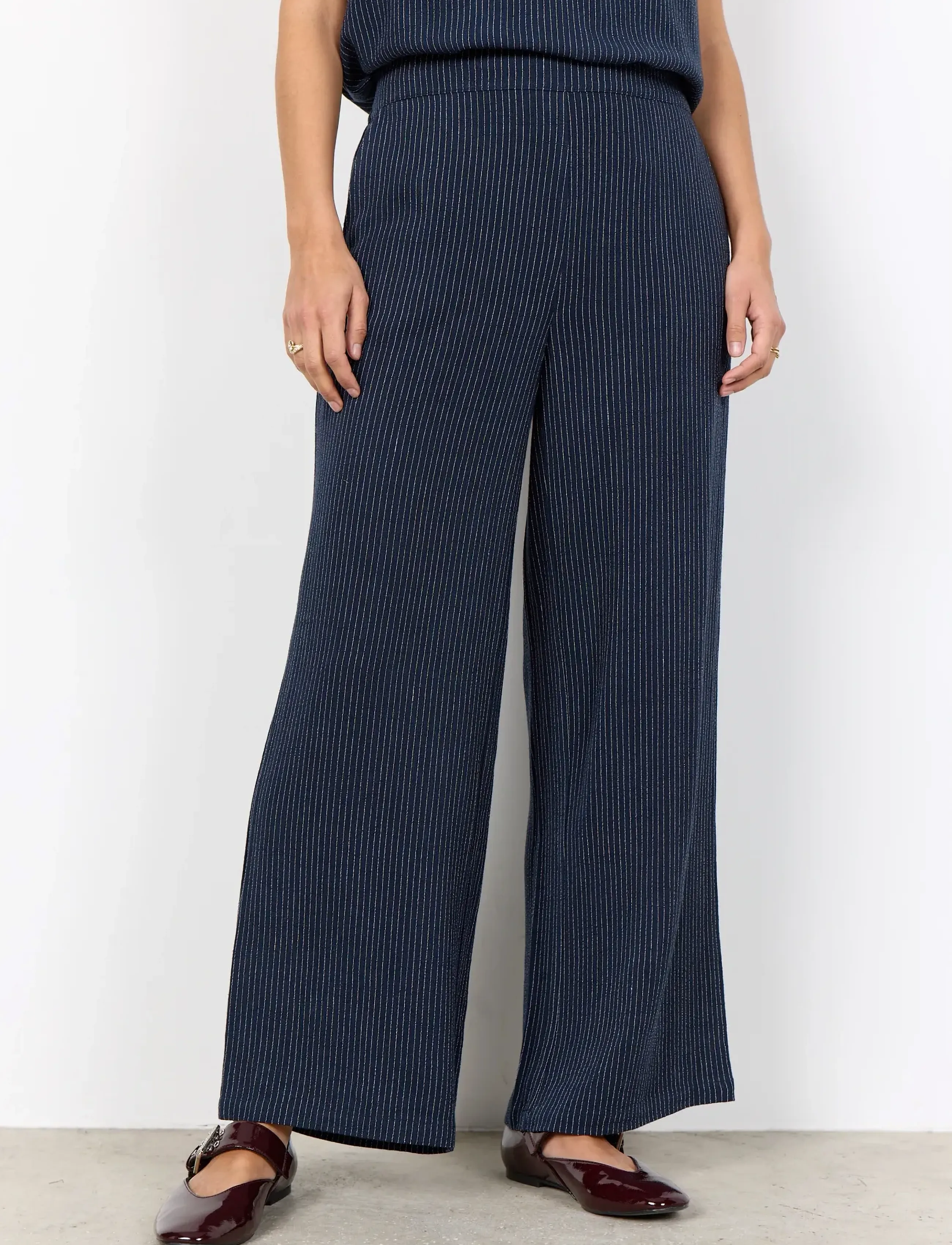 Soyaconcept - SC-CANNIE - linased püksid - 6910 navy combi - 3