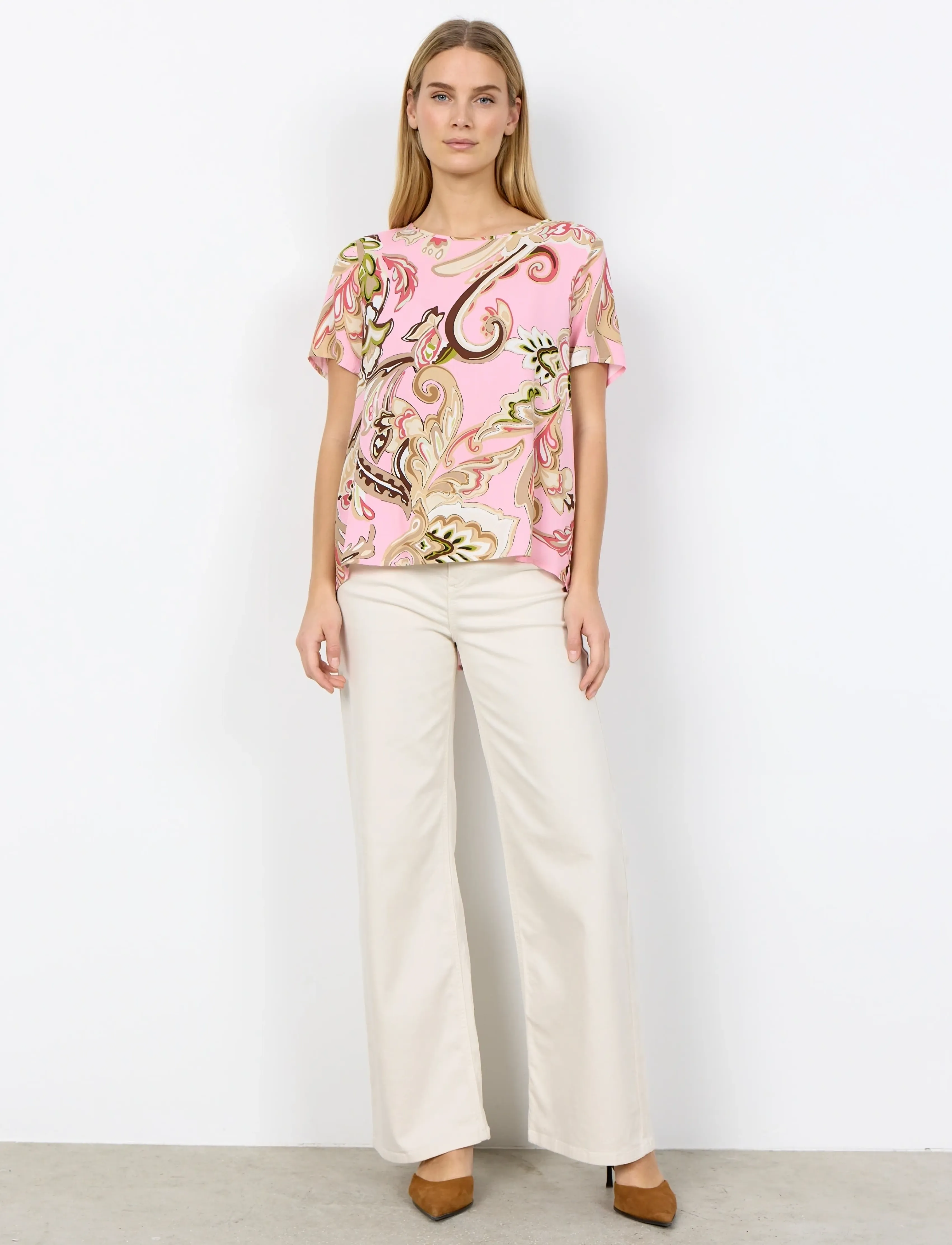 Soyaconcept - SC-CASJA - kortærmede bluser - 4120c rose combi - 3
