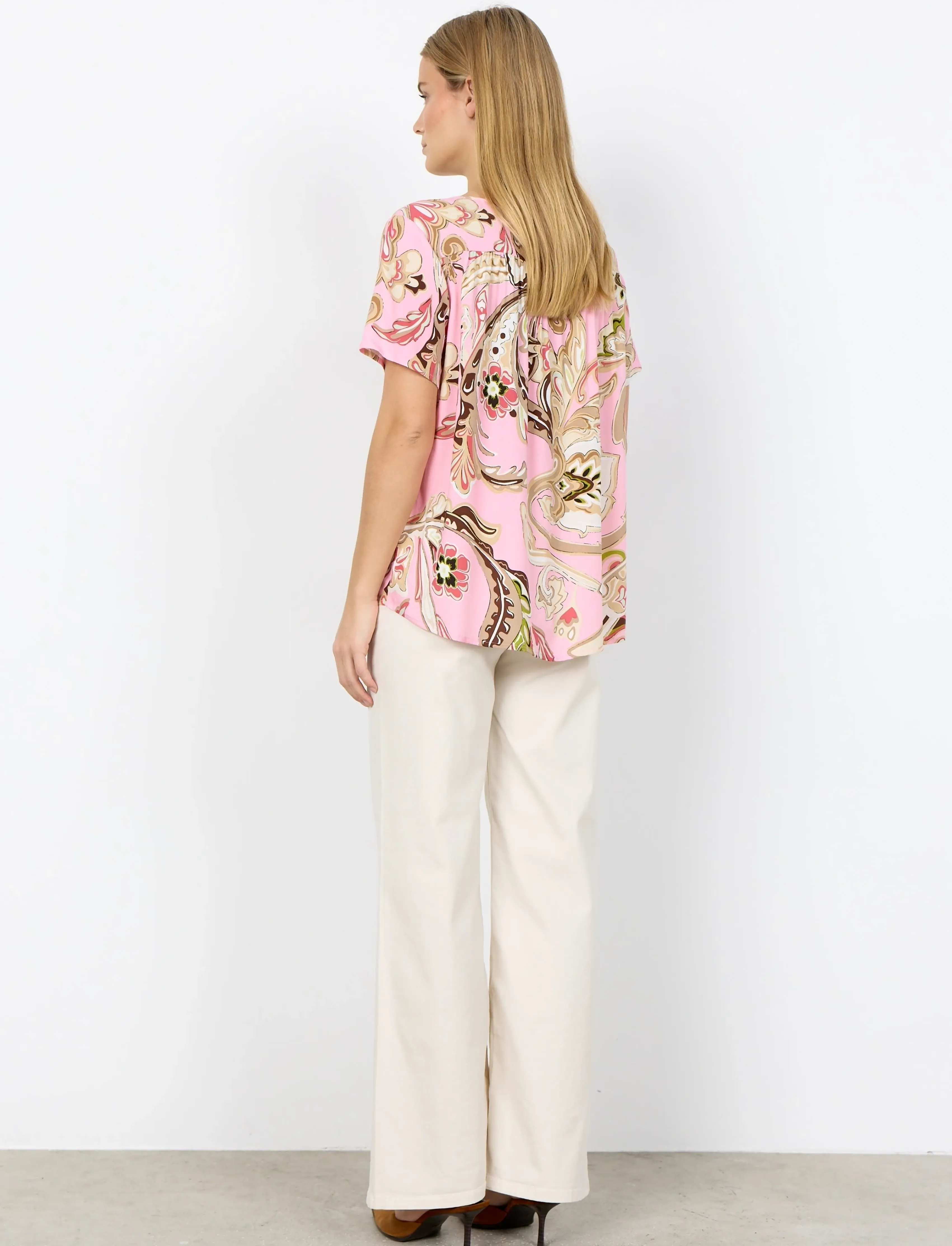 Soyaconcept - SC-CASJA - kortærmede bluser - 4120c rose combi - 4