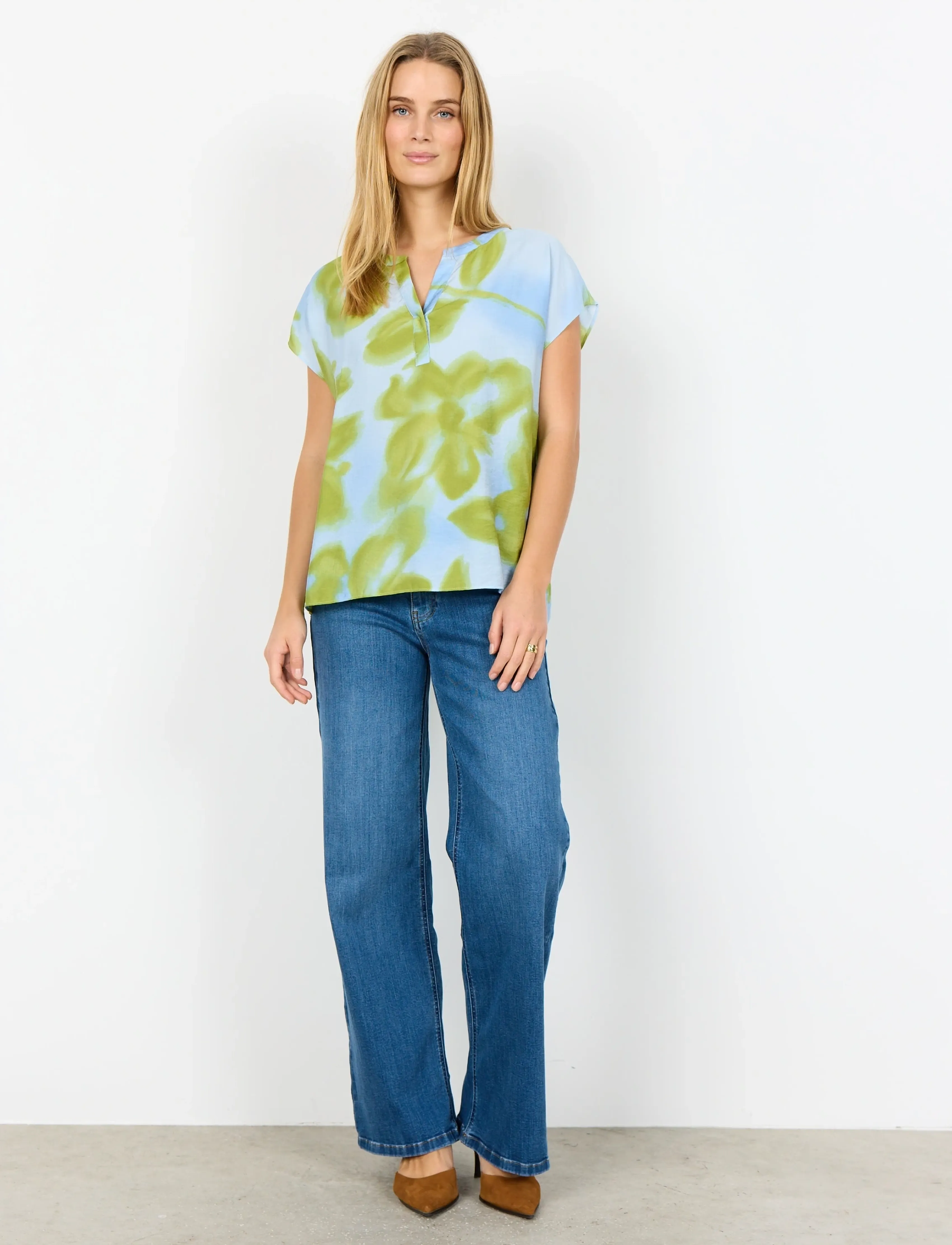 Soyaconcept - SC-CATE - kurzämlige blusen - 6250 windsurfer combi - 3