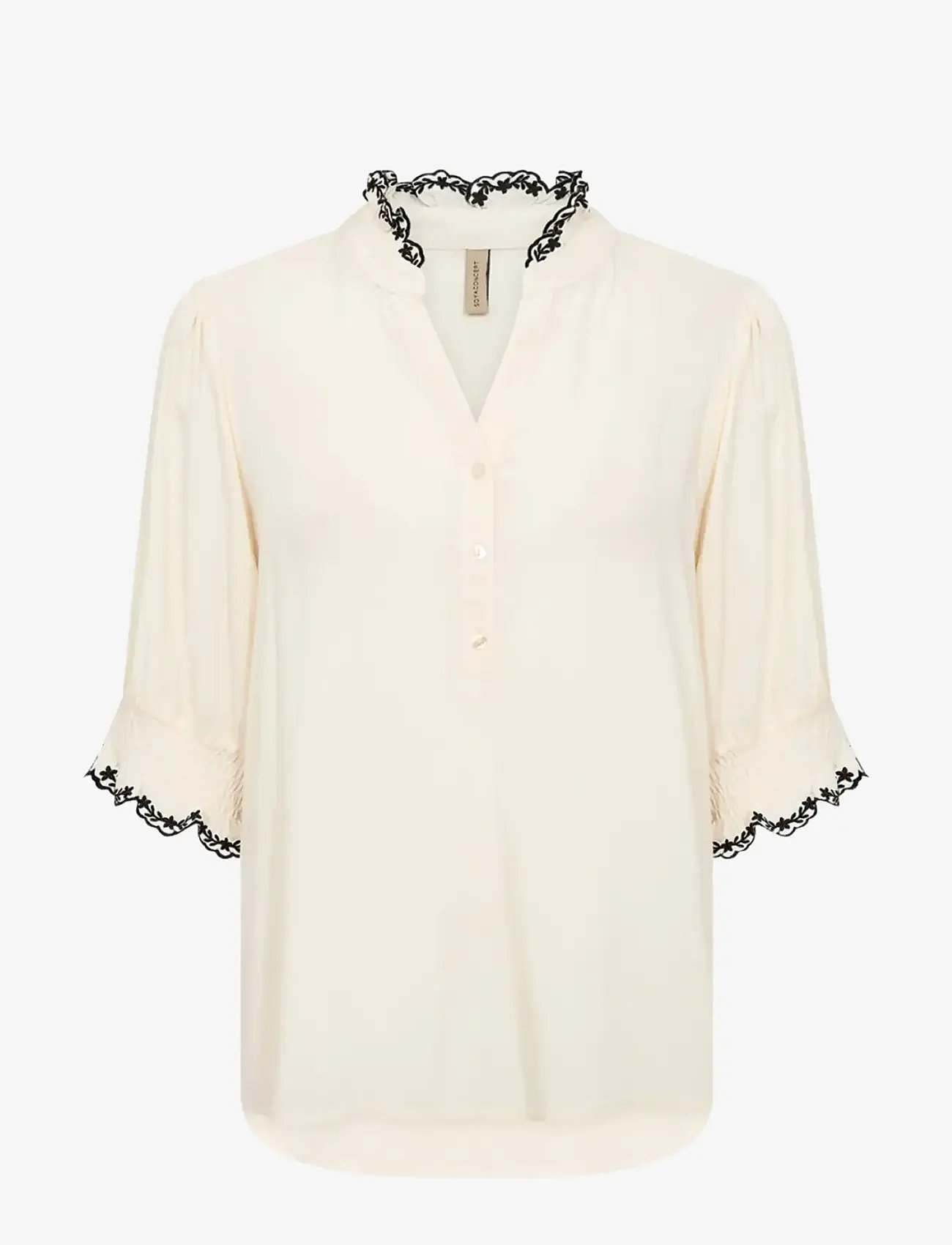 Soyaconcept - SC-RADIA - kortärmade blusar - 1620 cream - 1