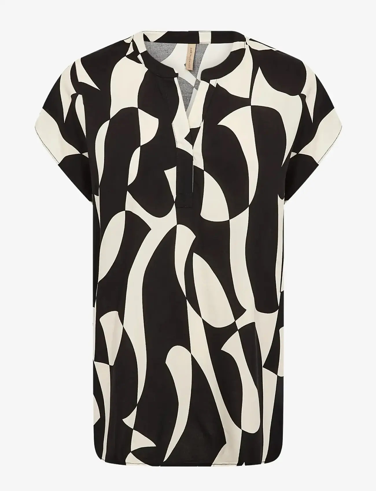 Soyaconcept - SC-CHANISE - kortärmade blusar - 9999 black combi - 1