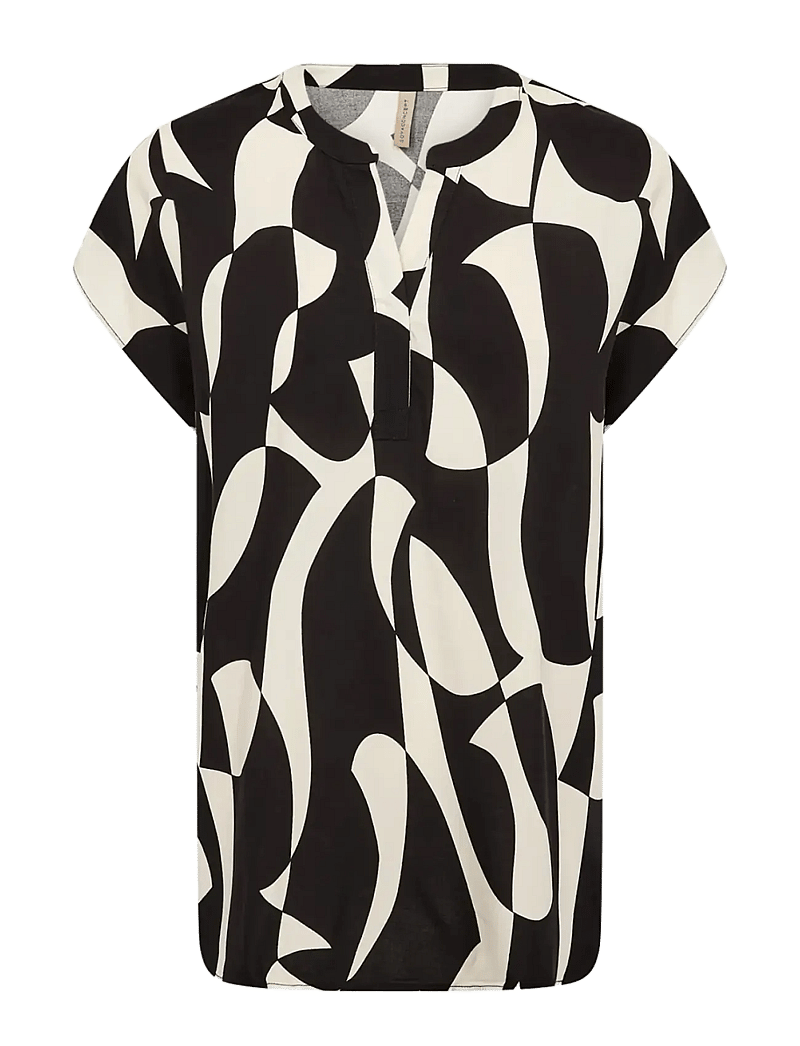 Soyaconcept - SC-CHANISE - kortärmade blusar - 9999 black combi - 1