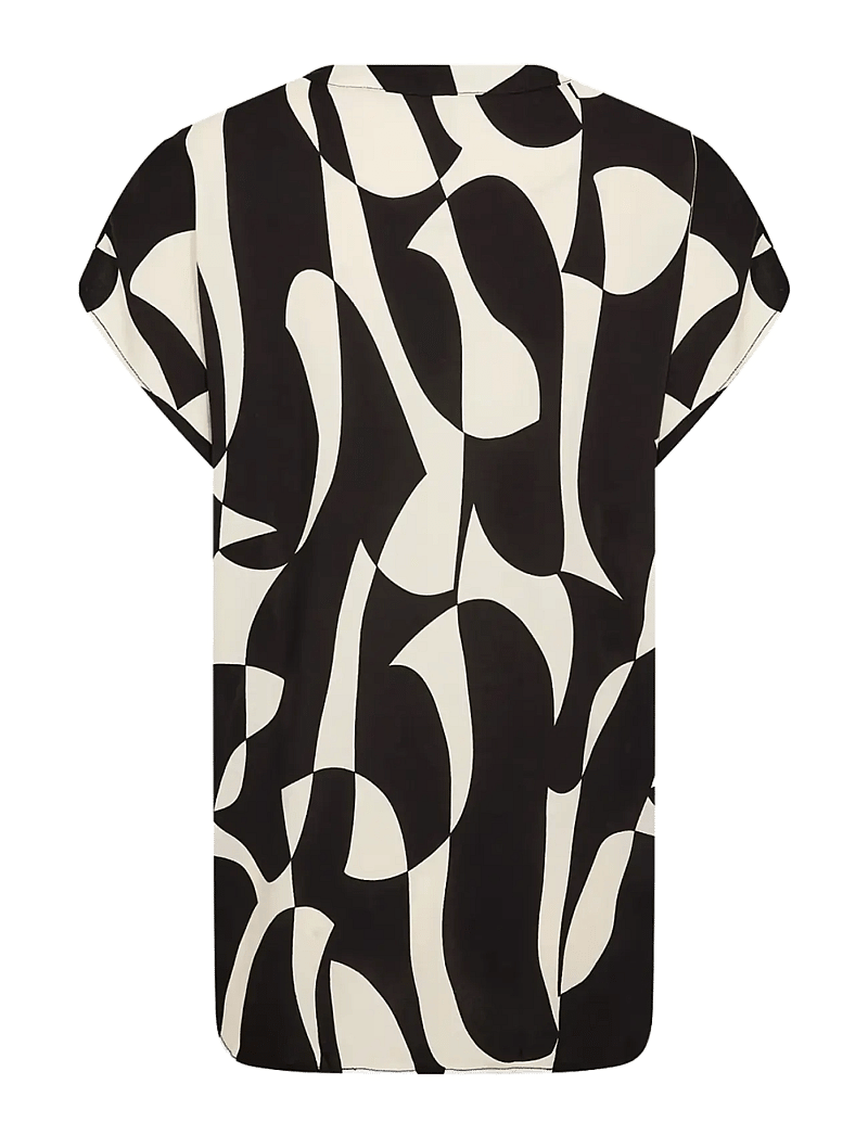 Soyaconcept - SC-CHANISE - kortärmade blusar - 9999 black combi - 2