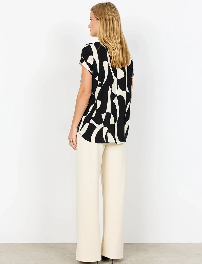 Soyaconcept - SC-CHANISE - kortärmade blusar - 9999 black combi - 4