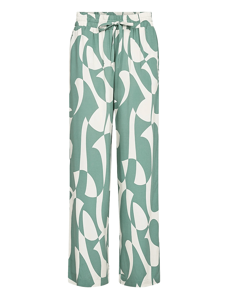 Soyaconcept - SC-CHANISE - bukser med brede ben - 7505c frosty spruce combi - 0