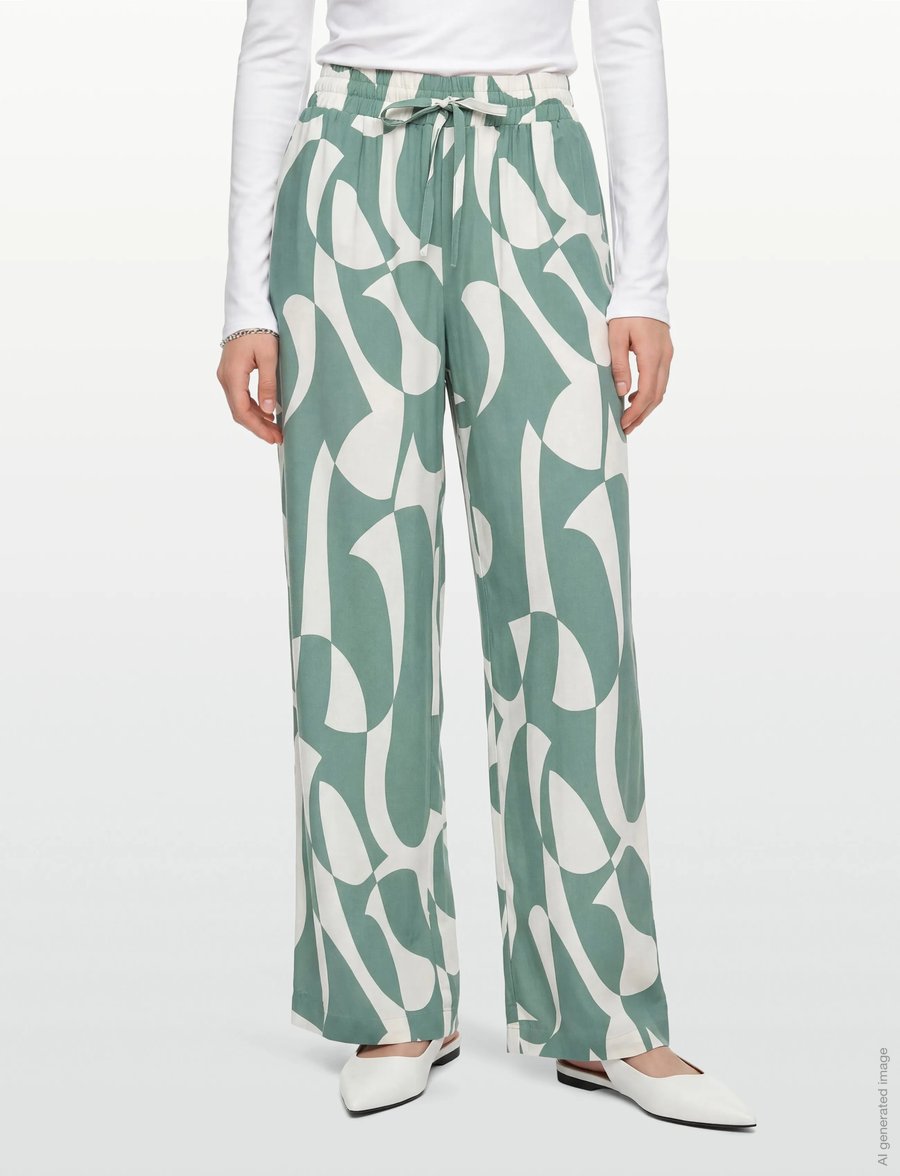 Soyaconcept - SC-CHANISE - laia säärega püksid - 7505c frosty spruce combi - 3
