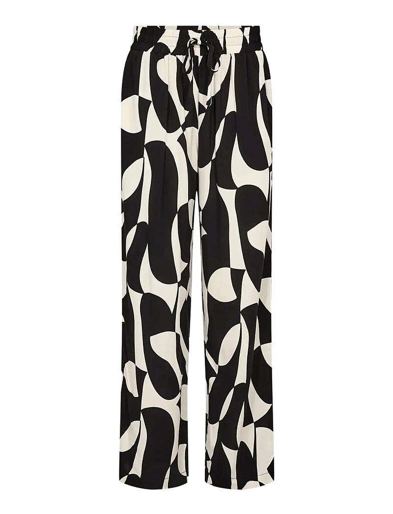 Soyaconcept - SC-CHANISE - bukser med brede ben - 9999 black combi - 1