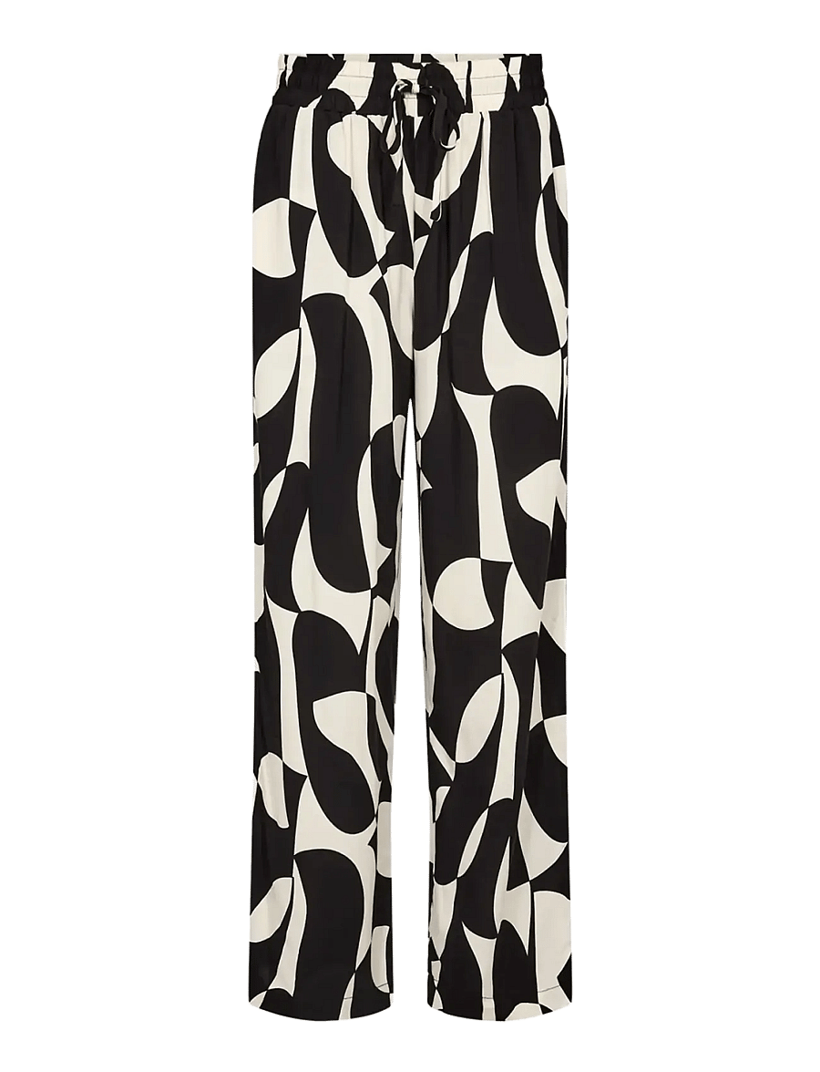 Soyaconcept - SC-CHANISE - plačios kelnės - 9999 black combi - 1