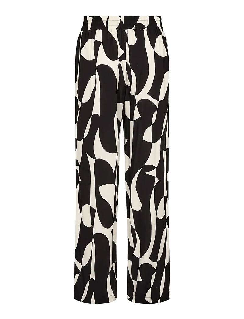 Soyaconcept - SC-CHANISE - bukser med brede ben - 9999 black combi - 2