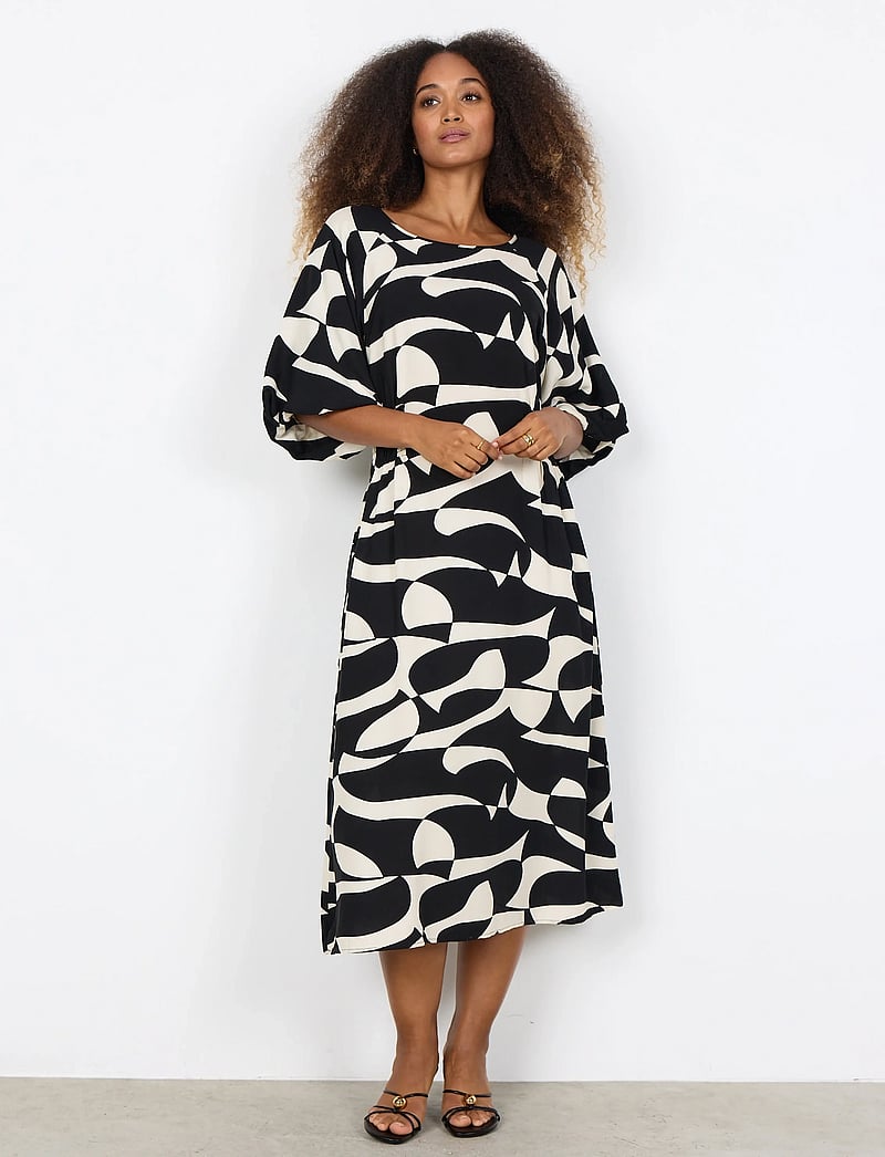 Soyaconcept - SC-CHANISE - midi kjoler - 9999 black combi - 3