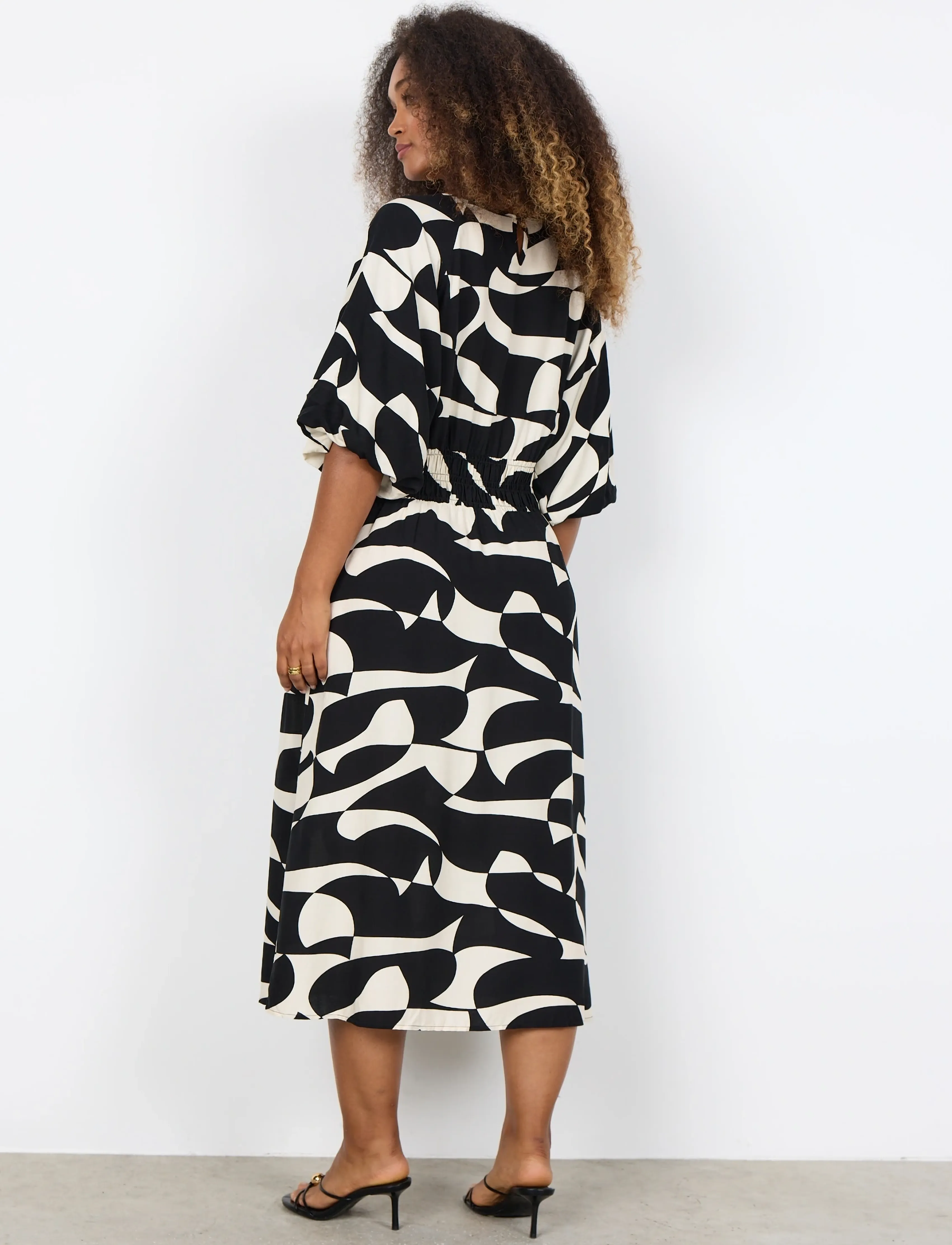 Soyaconcept - SC-CHANISE - midi kleitas - 9999 black combi - 4