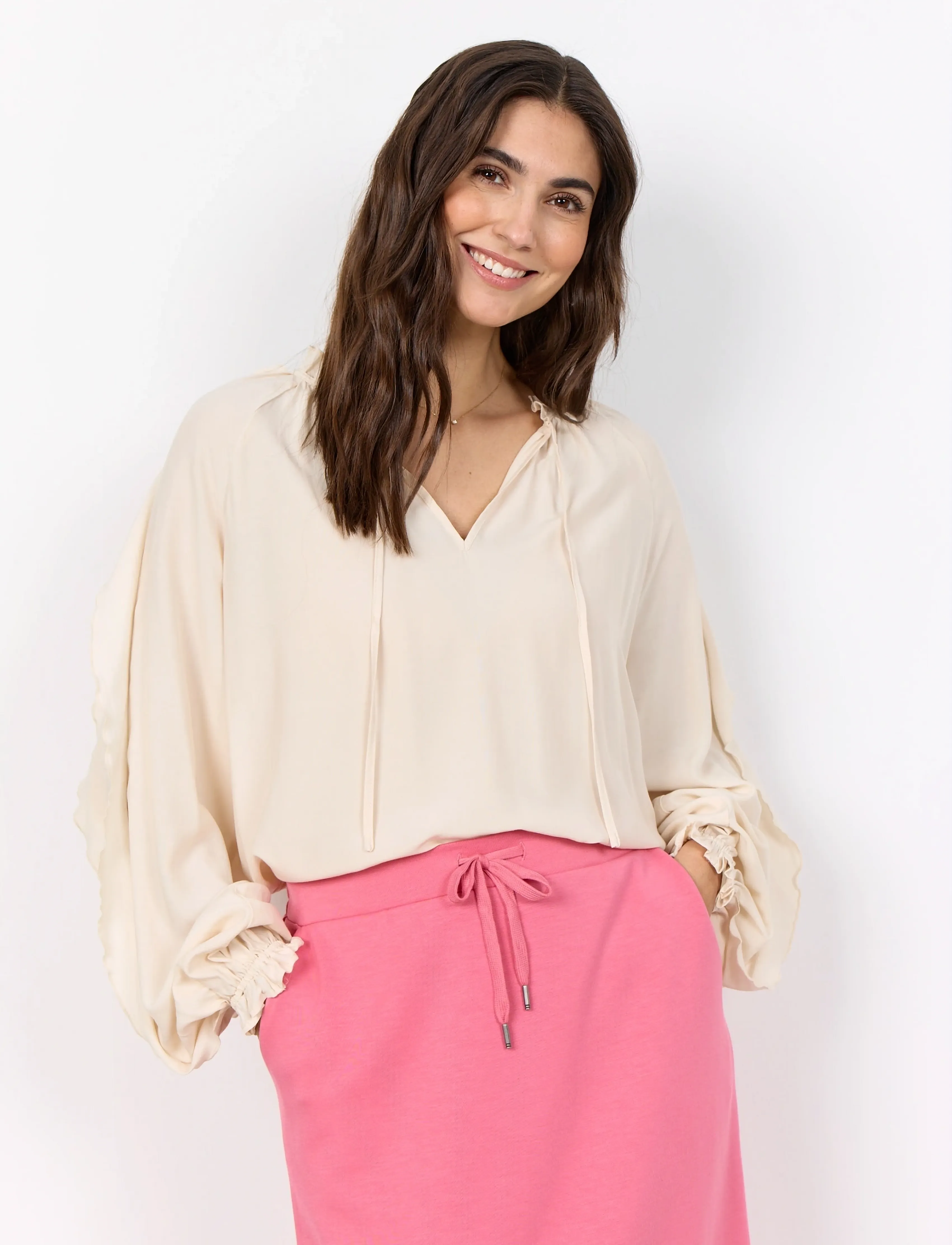 Soyaconcept Sc-Barbel, XS, Cream, Bluser > Langærmede, Dame