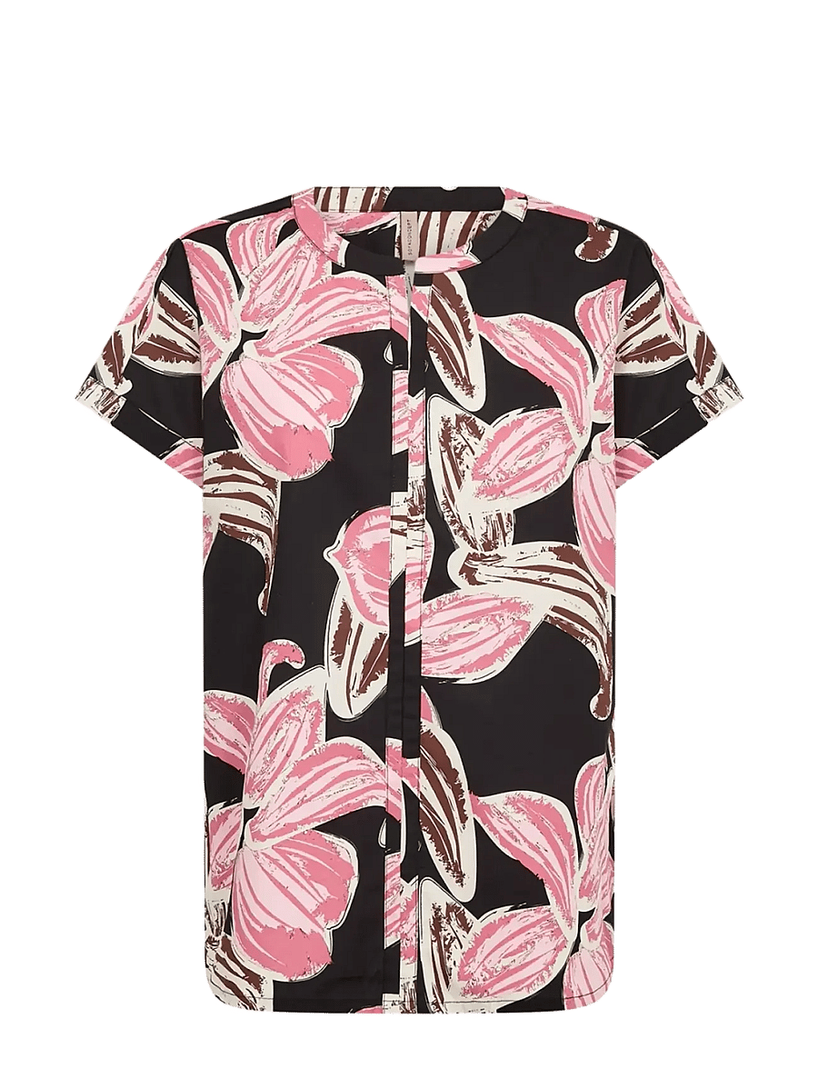 Soyaconcept - SC-CARALINA - kortärmade blusar - 4390 rapture rose combi - 1