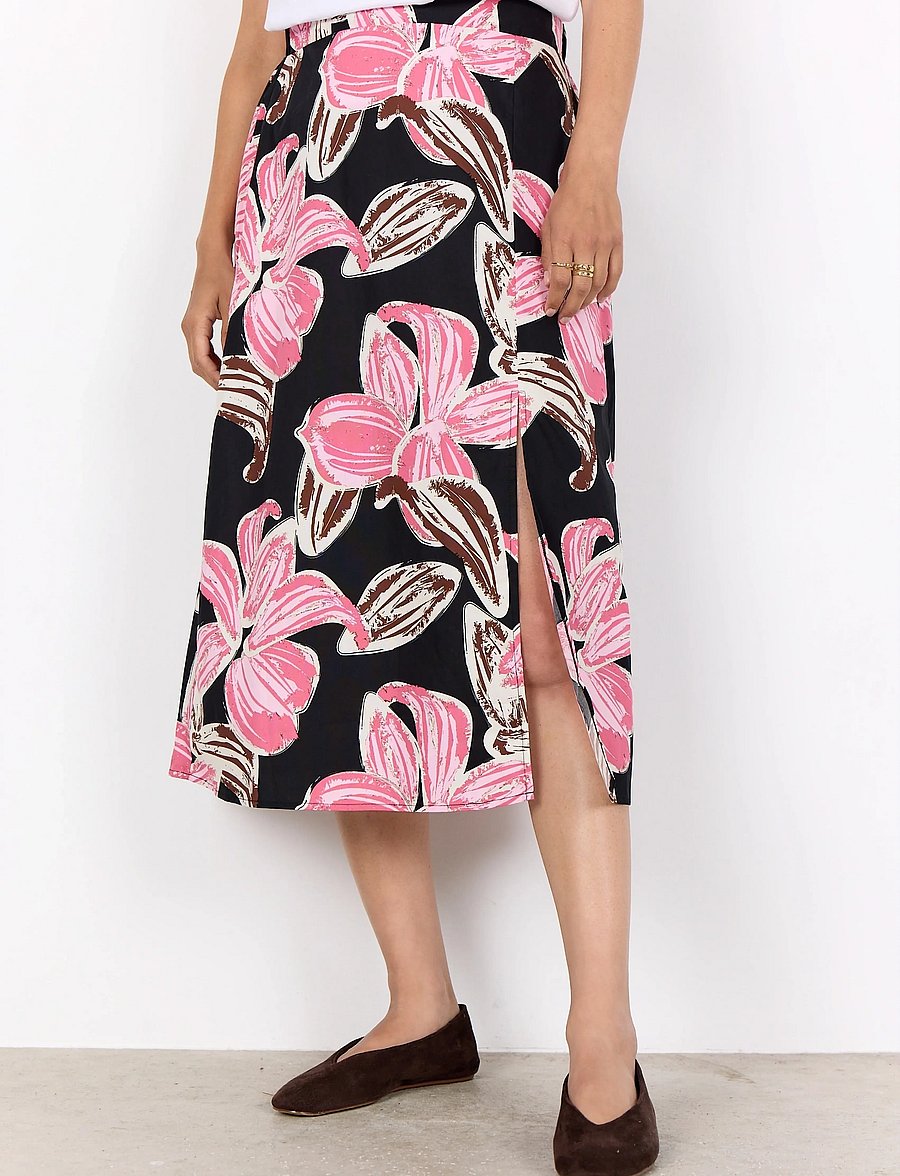 Soyaconcept - SC-CARALINA - midi rokken - 4390 rapture rose combi - 3