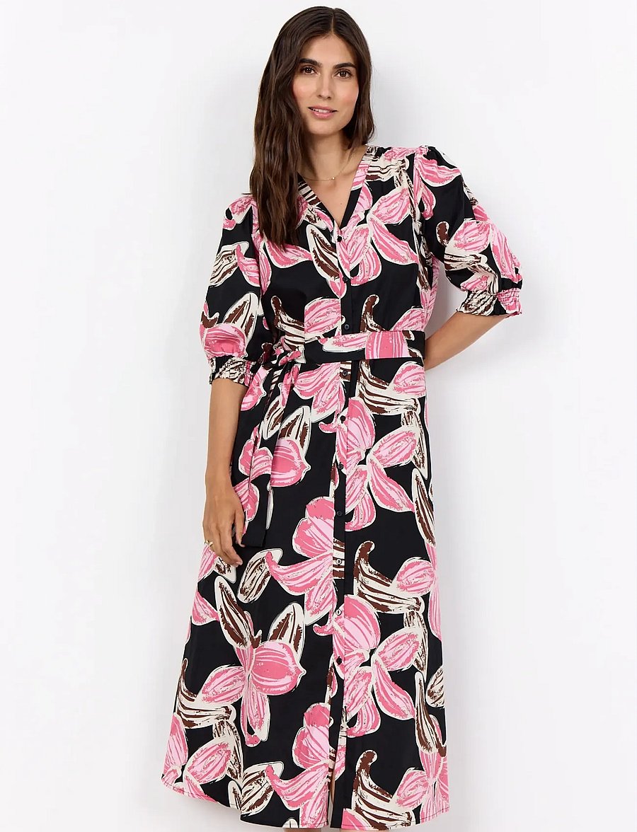 Soyaconcept - SC-CARALINA - sommarklänningar - 4390 rapture rose combi - 0