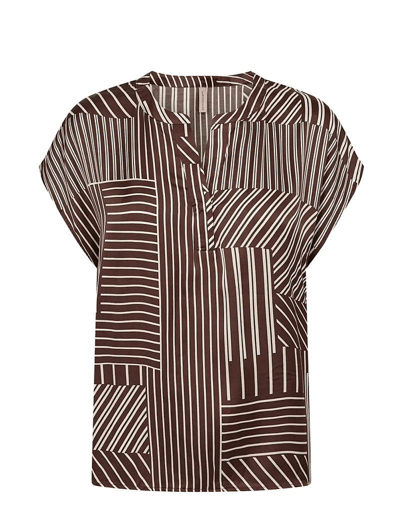 Soyaconcept - SC-CATARINA - kurzämlige blusen - 8900c rocky road combi - 1