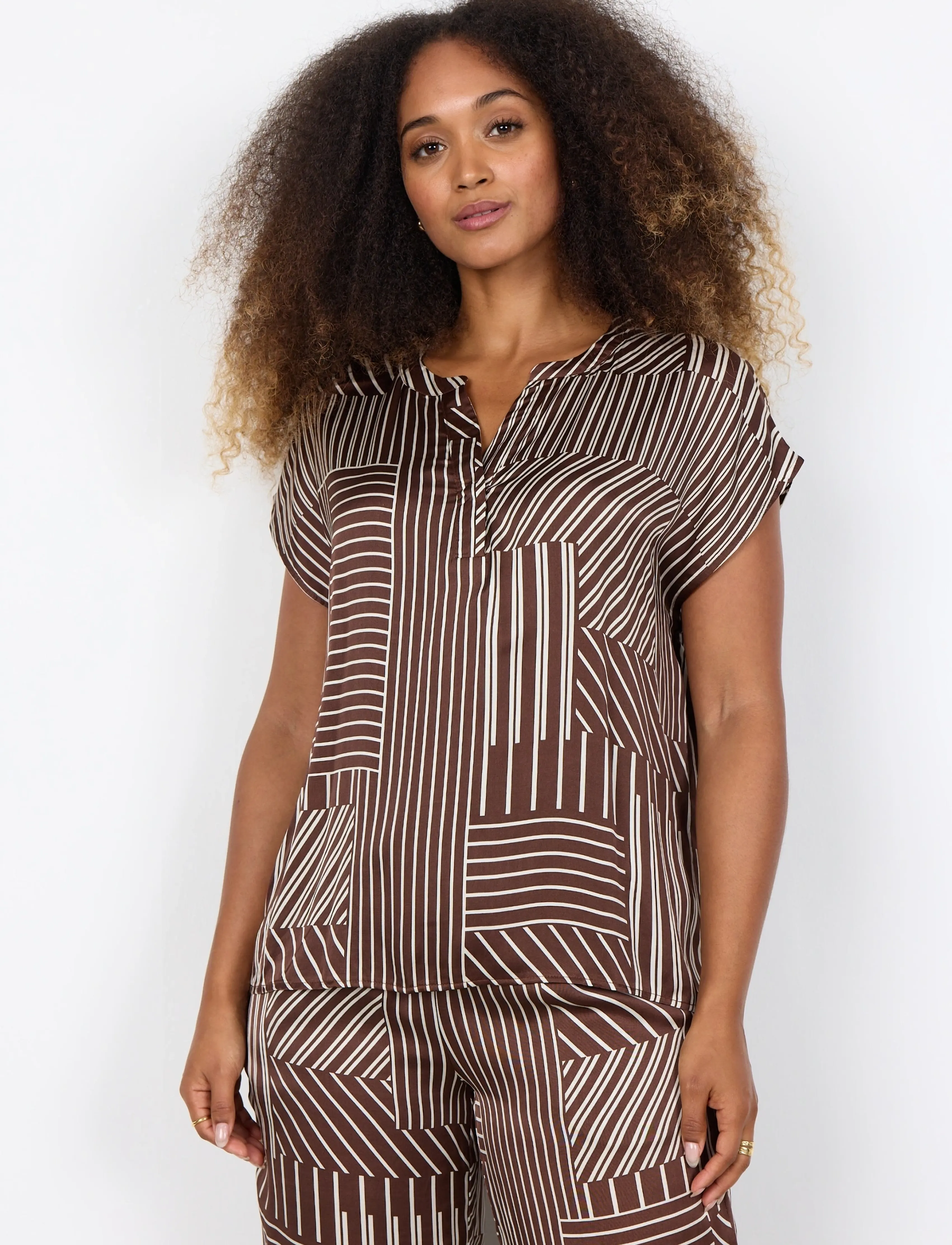 Soyaconcept SC-CATARINA - Blouses - 8900C ROCKY ROAD COMBI / brown
