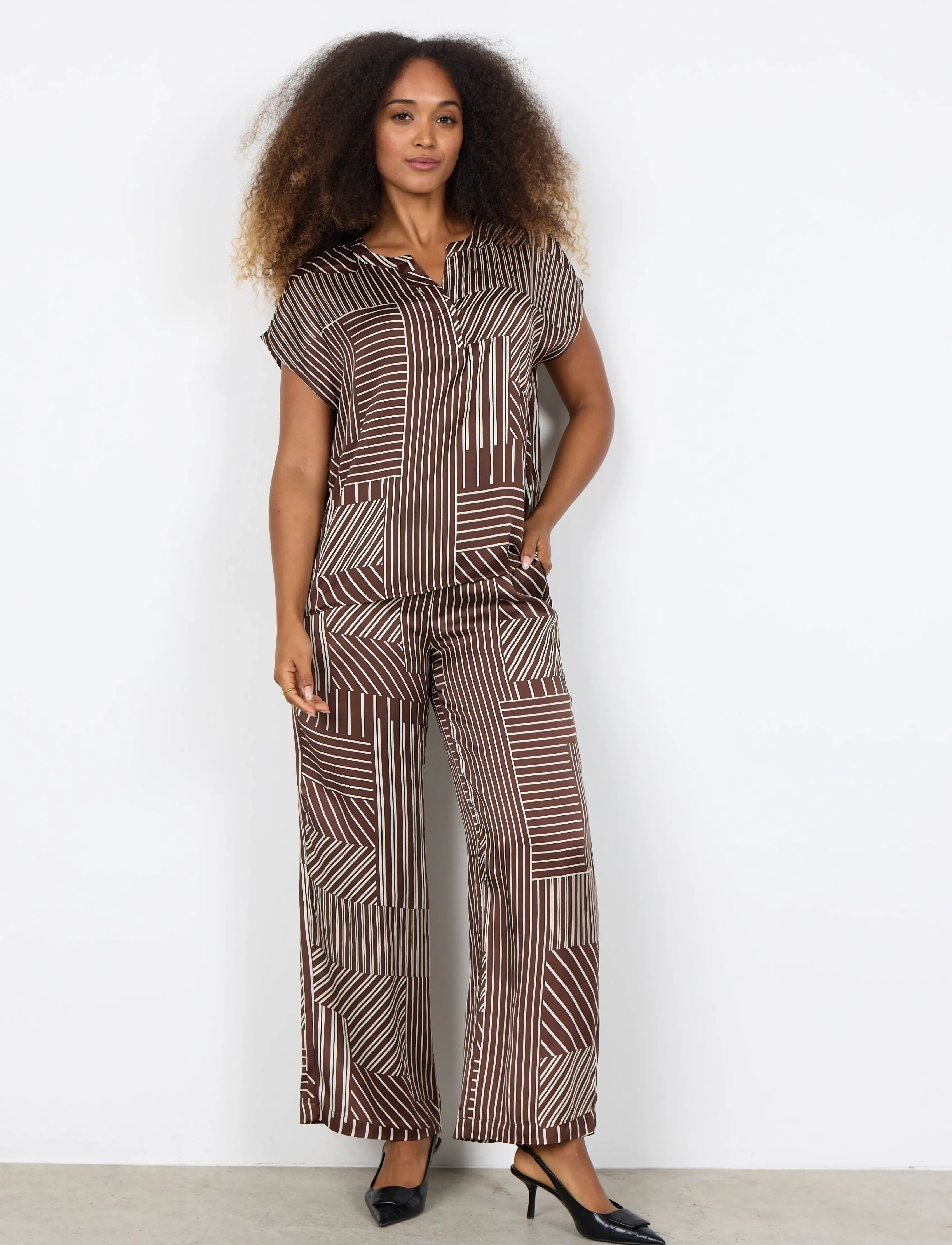 Soyaconcept - SC-CATARINA - short-sleeved blouses - 8900c rocky road combi - 3