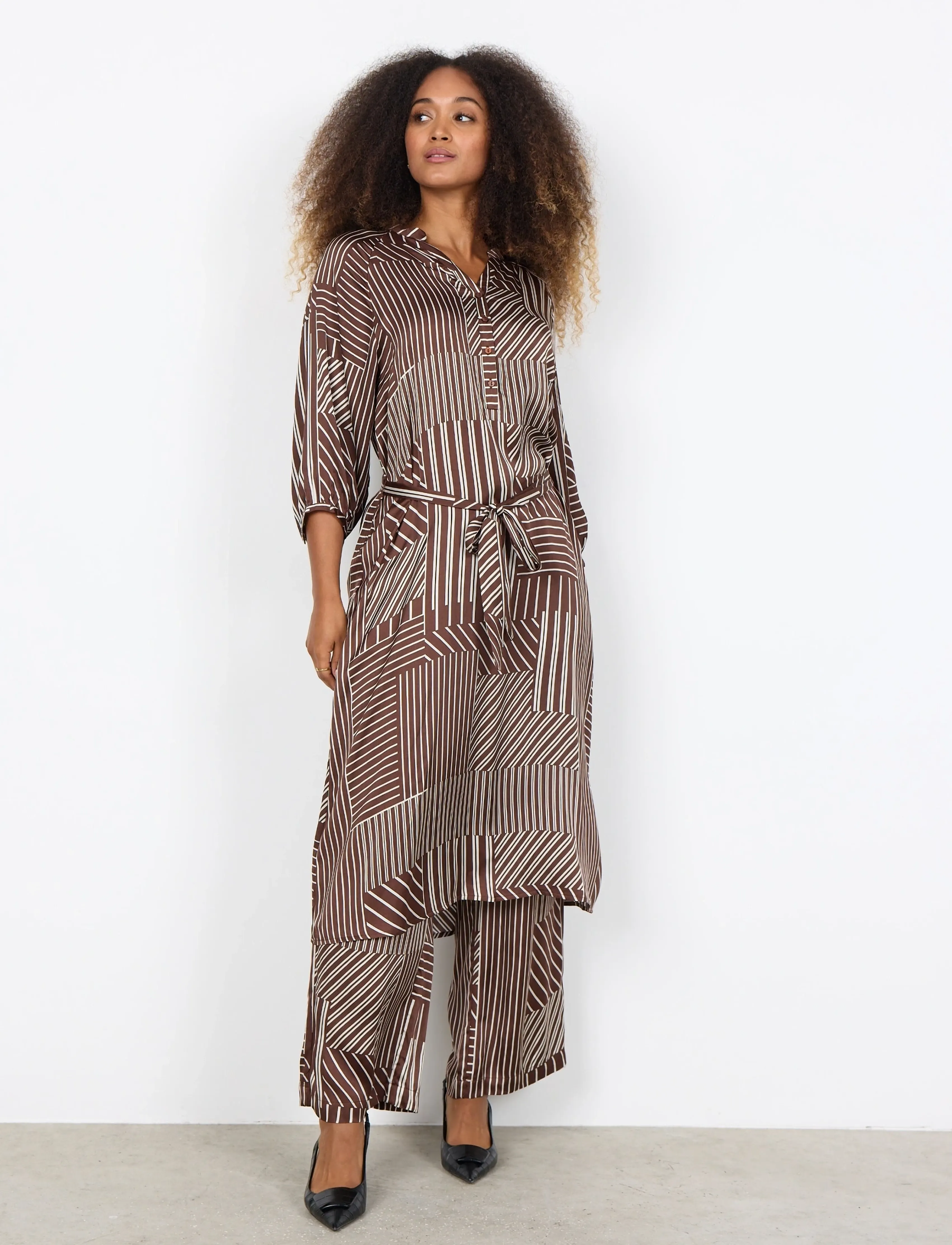Soyaconcept - SC-CATARINA - midi-jurken - 8900c rocky road combi - 3