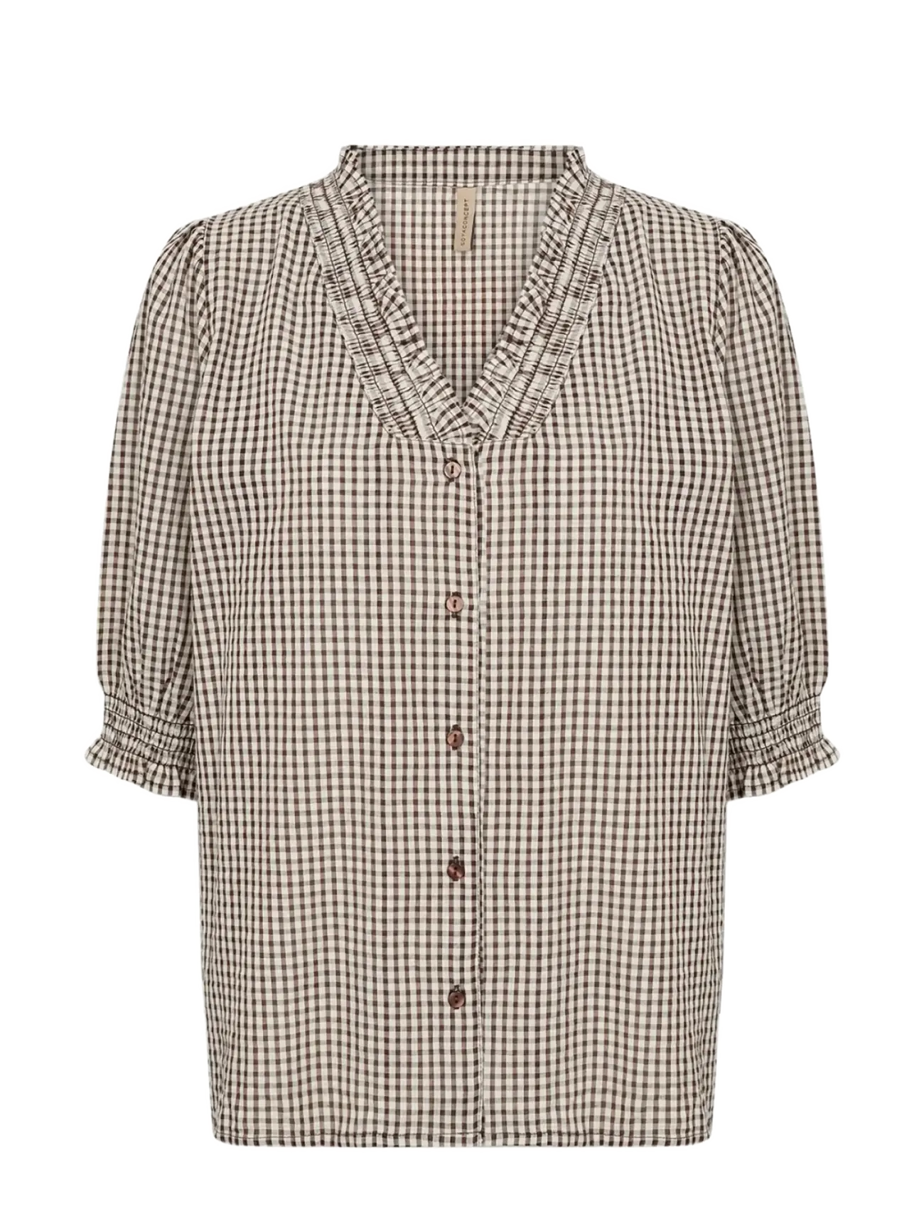 Soyaconcept SC-CANELITA - Kortærmede bluser - 8900C ROCKY ROAD COMBI / brown